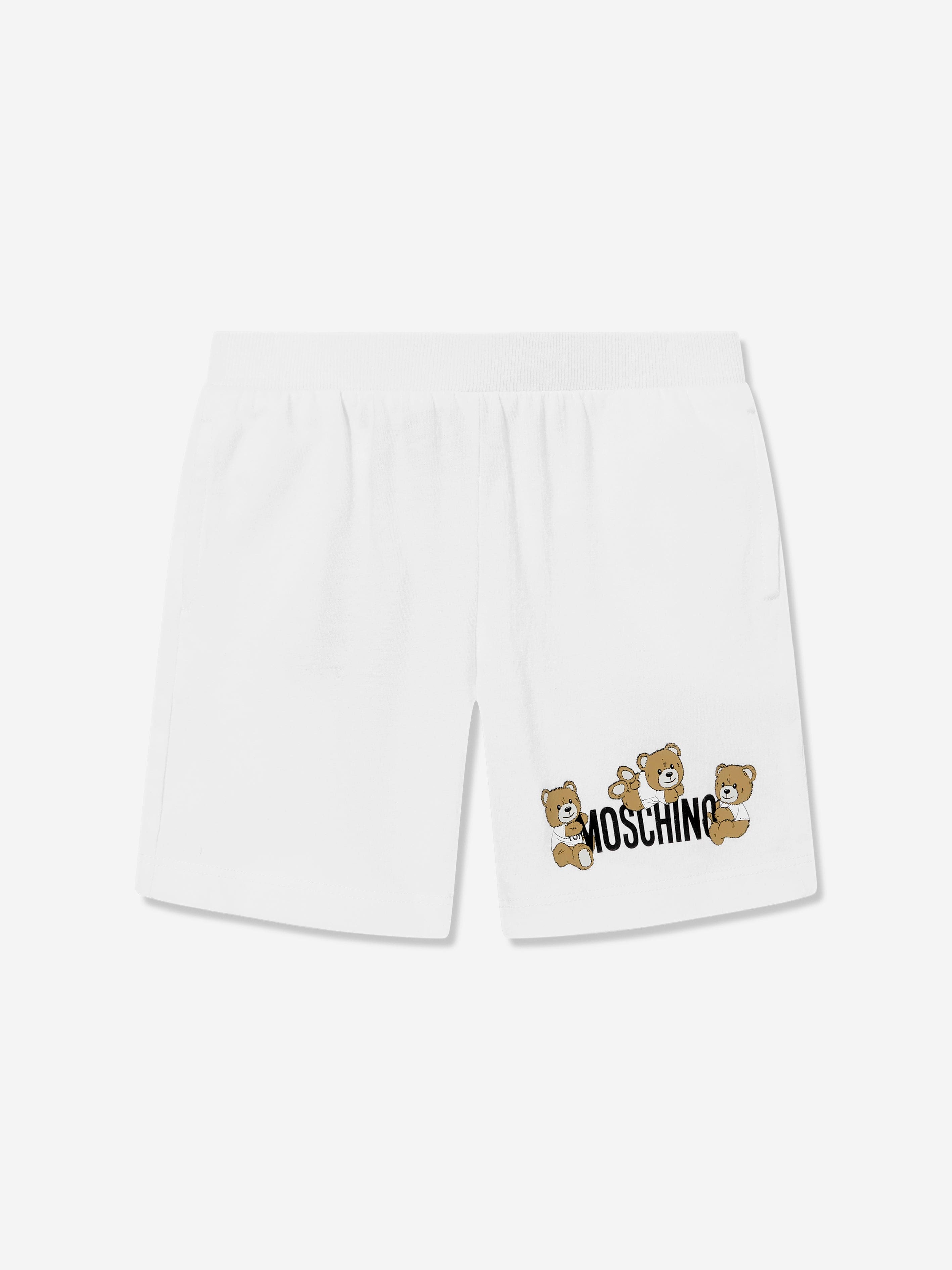Baby Teddy Bear Logo Shorts - Soft Cotton White Shorts for Infants & Toddlers | Perfect for Playtime, Summer Outfits & Photo Shoots