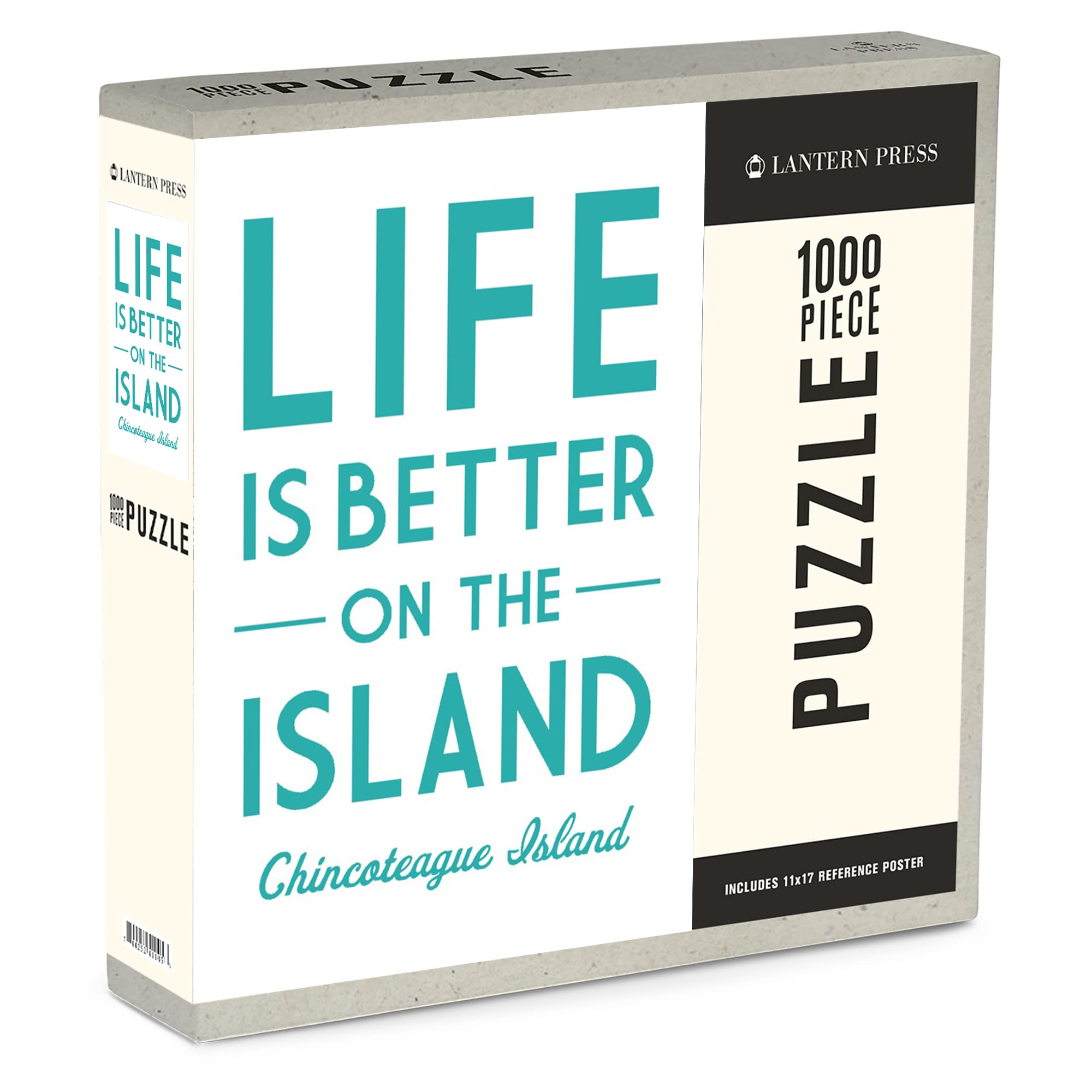 1000-Piece Chincoteague Island Virginia Jigsaw Puzzle - 'Life is Better on The Island' (Made in USA, Eco-Friendly Linen Paper) - Perfect for Family Game Nights & Stress Relief