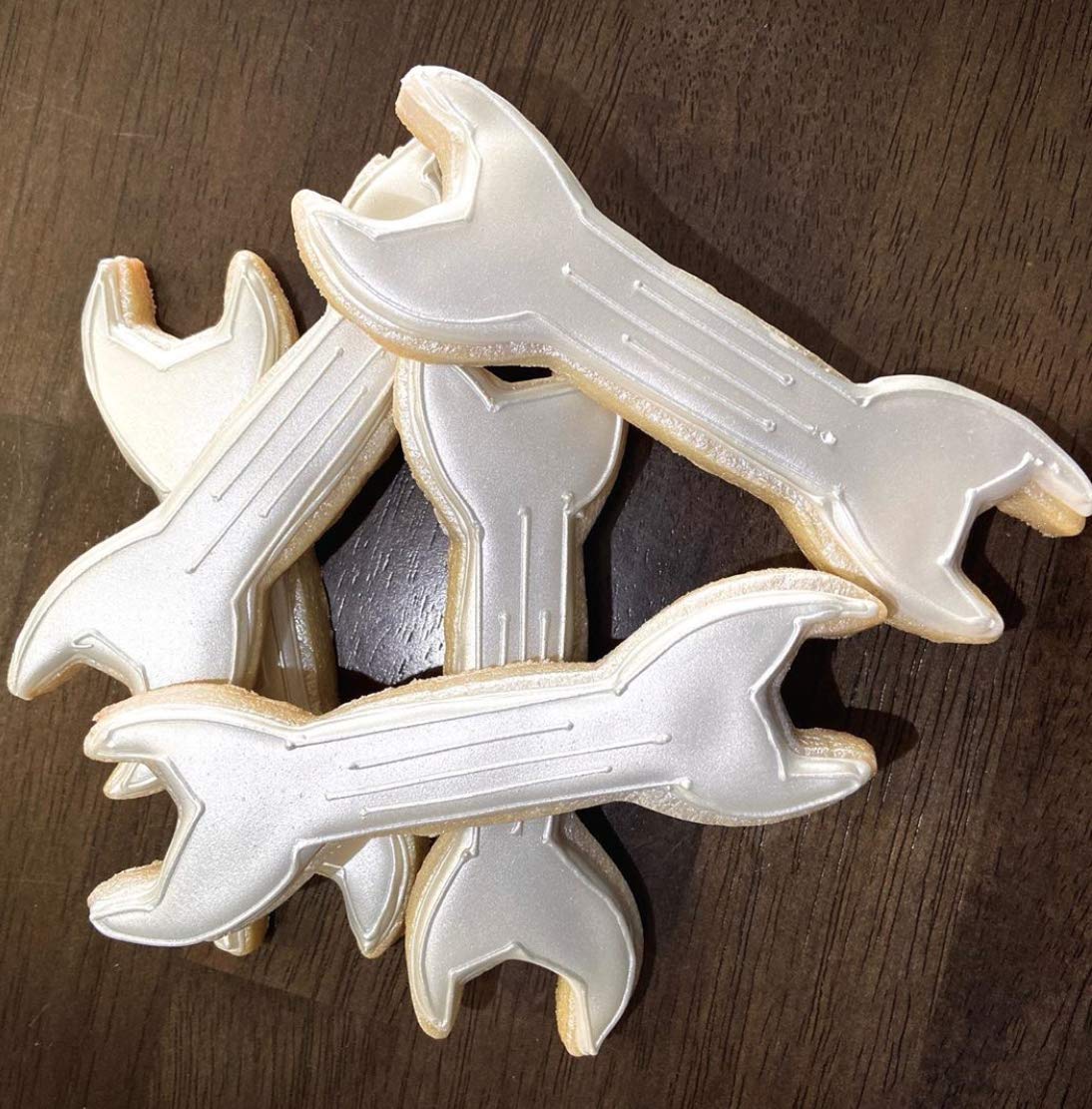 Father's Day Construction Cookie Cutters Set - 5-Pc. Cordless Drill, Hammer, Wrench, Pliers & House Shaped Metal Cutters | Made in USA by Ann Clark | Perfect for DIY Cookies, Baking Gifts & Father's Day Celebrations