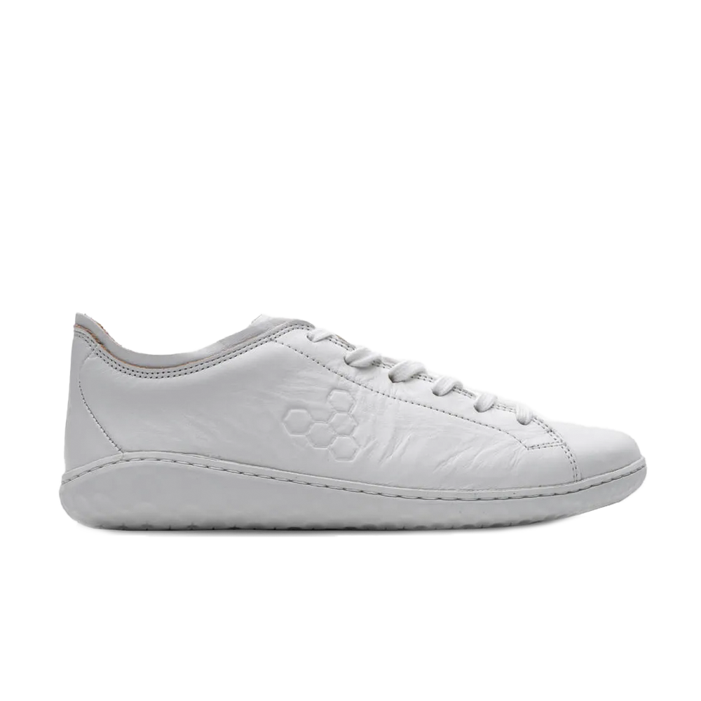 Vivobarefoot Geo Court III Men's Minimalist Barefoot Shoes - Bright White | Lightweight & Flexible for Running, Walking & Gym Workouts