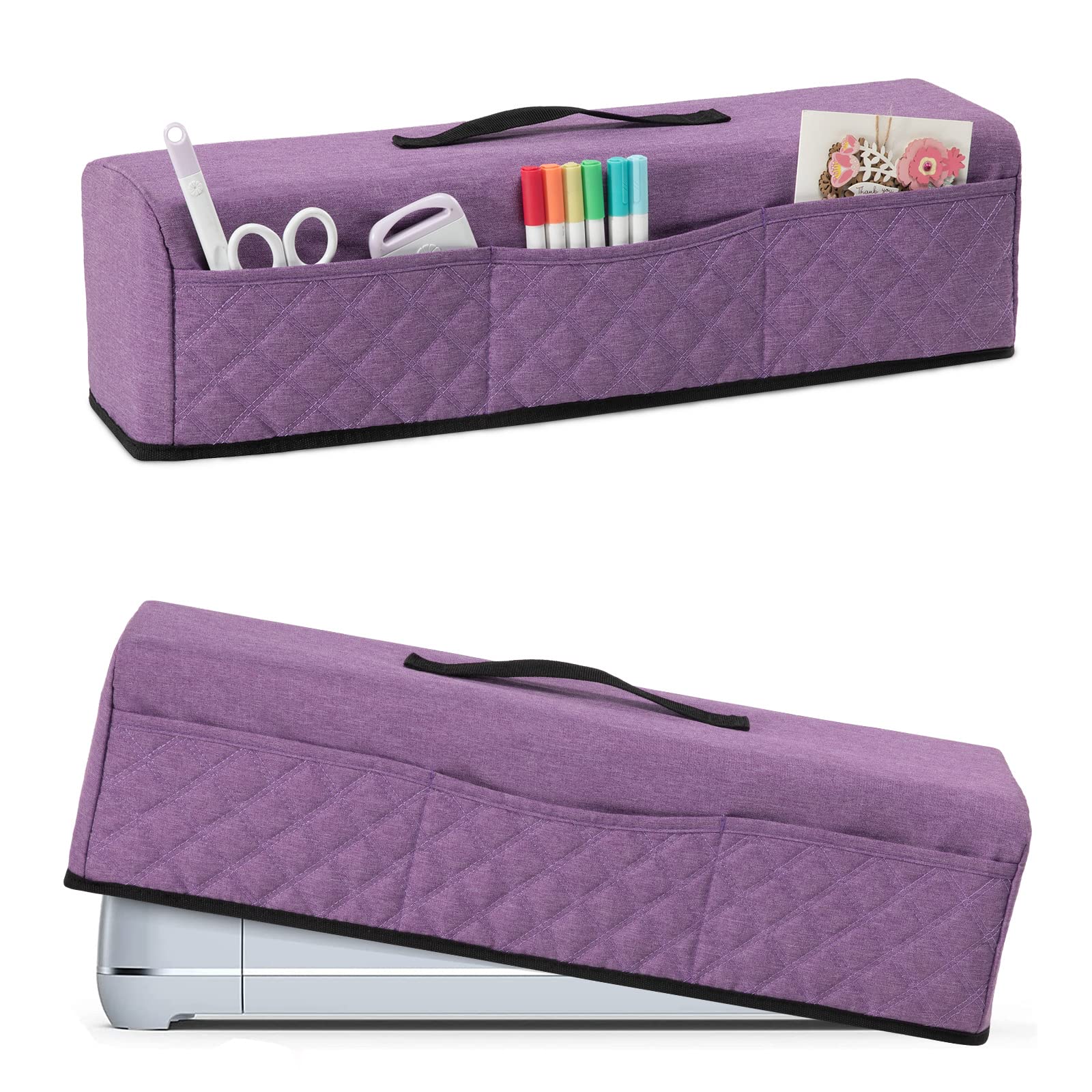Premium Dust Cover for Cricut Explore Air 2/Maker/Explore 3 - Protective Machine Cover with Storage Pockets for Cricut Accessories & Supplies | Perfect for Craft Rooms, Home Studios & DIY Workspaces