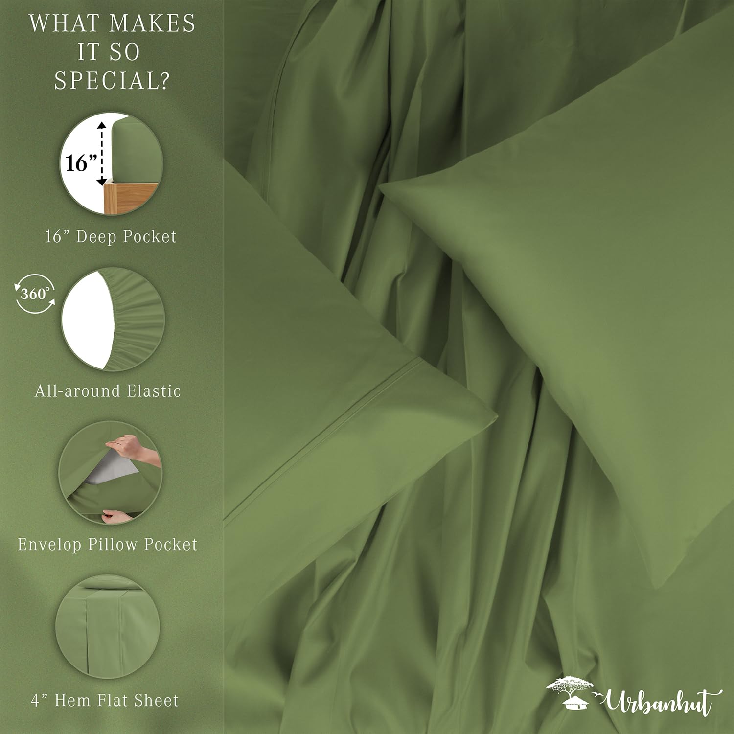 Premium 700 Thread Count Egyptian Cotton California King Sheet Set - 4Pc Luxury Sateen Weave Bedding with 16