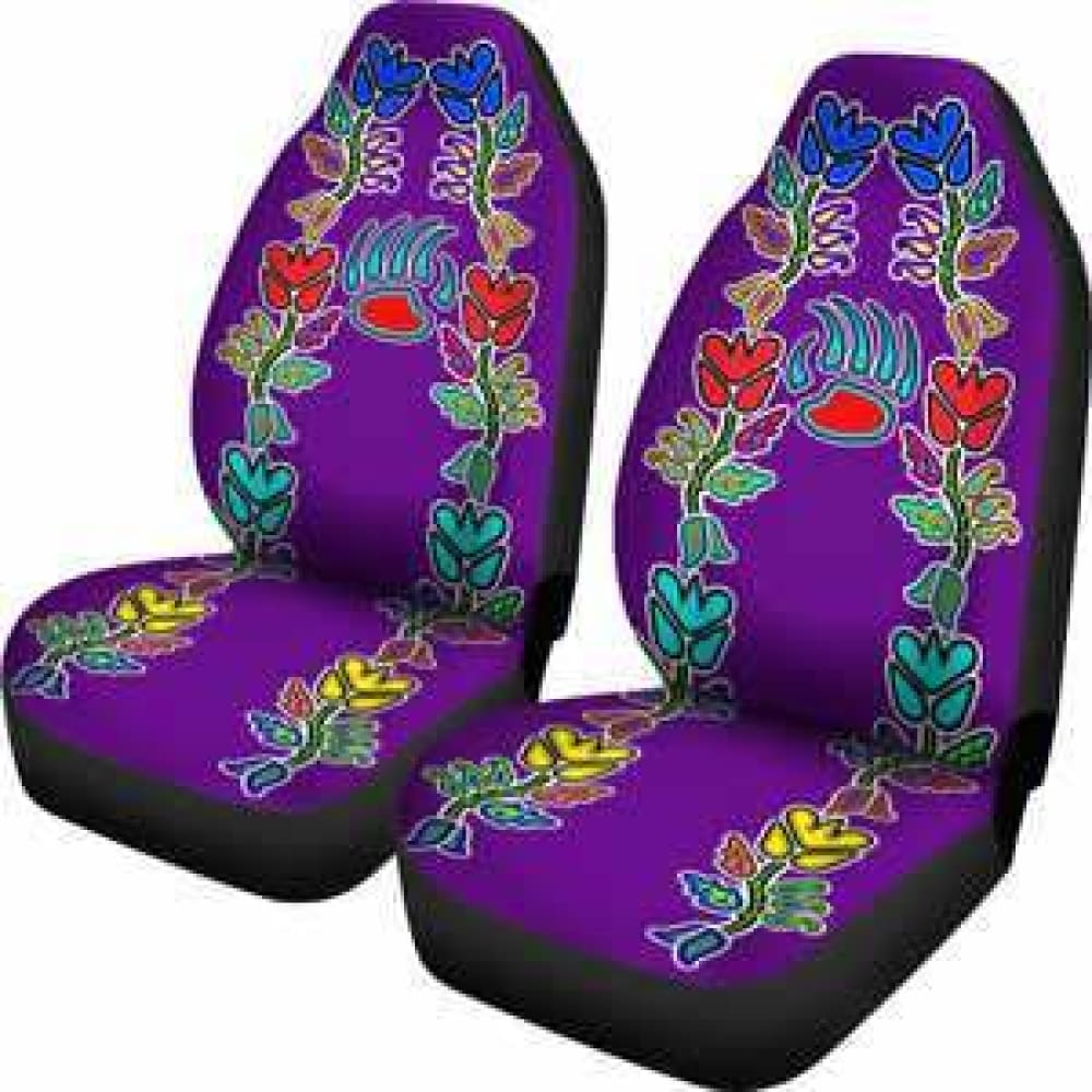 4 Generations Floral Purple Bearpaw Car Seat Covers - Universal Fit for Cars, Trucks & SUVs - Soft & Durable Protection for Pets, Kids & Daily Use - Perfect for Road Trips, Commuting & Family Travel