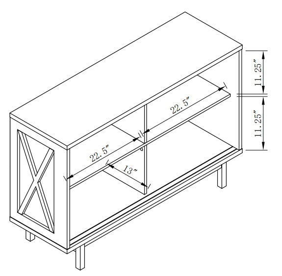 Buffet Server - Stylish Grey Buffet Table for Dining Room & Kitchen | Perfect for Entertaining, Serving Dishes & Organizing Food