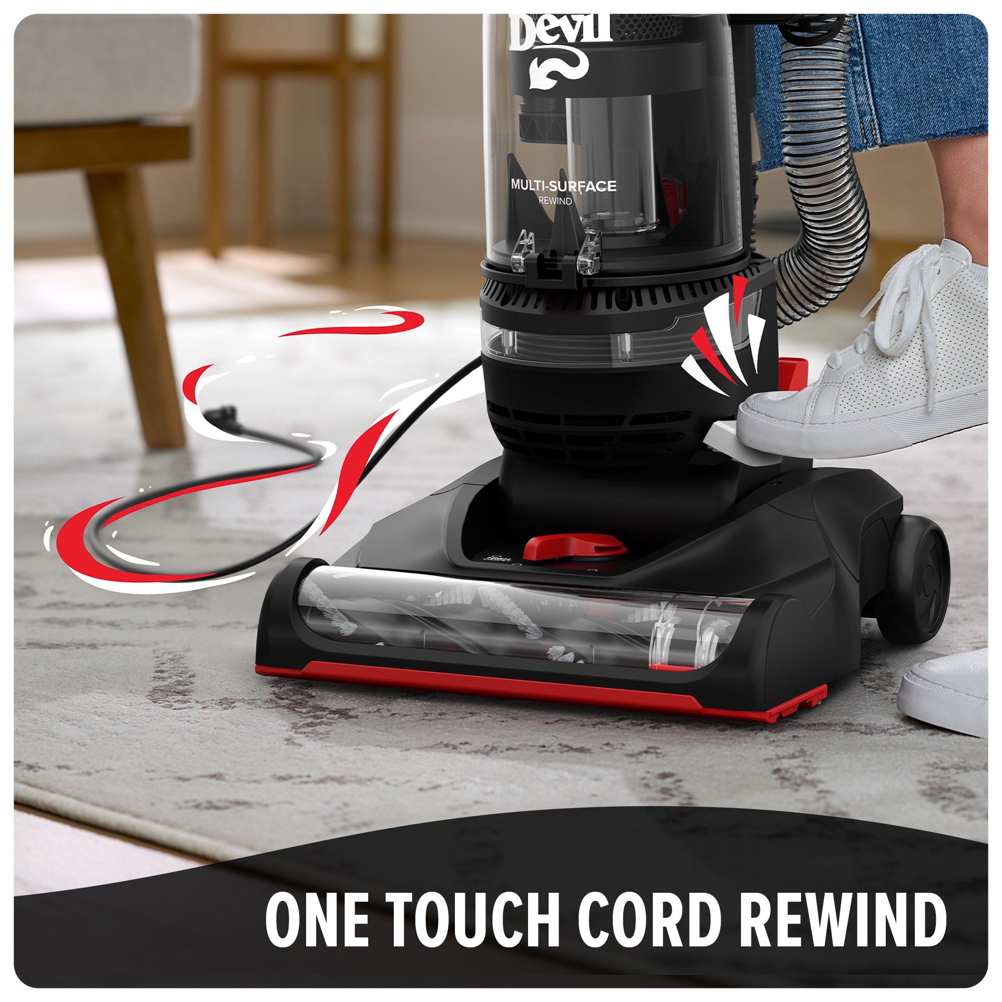 Multi-Surface Rewind+ Upright Vacuum Cleaner - Powerful Suction for Carpets, Hard Floors & Pet Hair | Ideal for Home Cleaning & Pet Owners