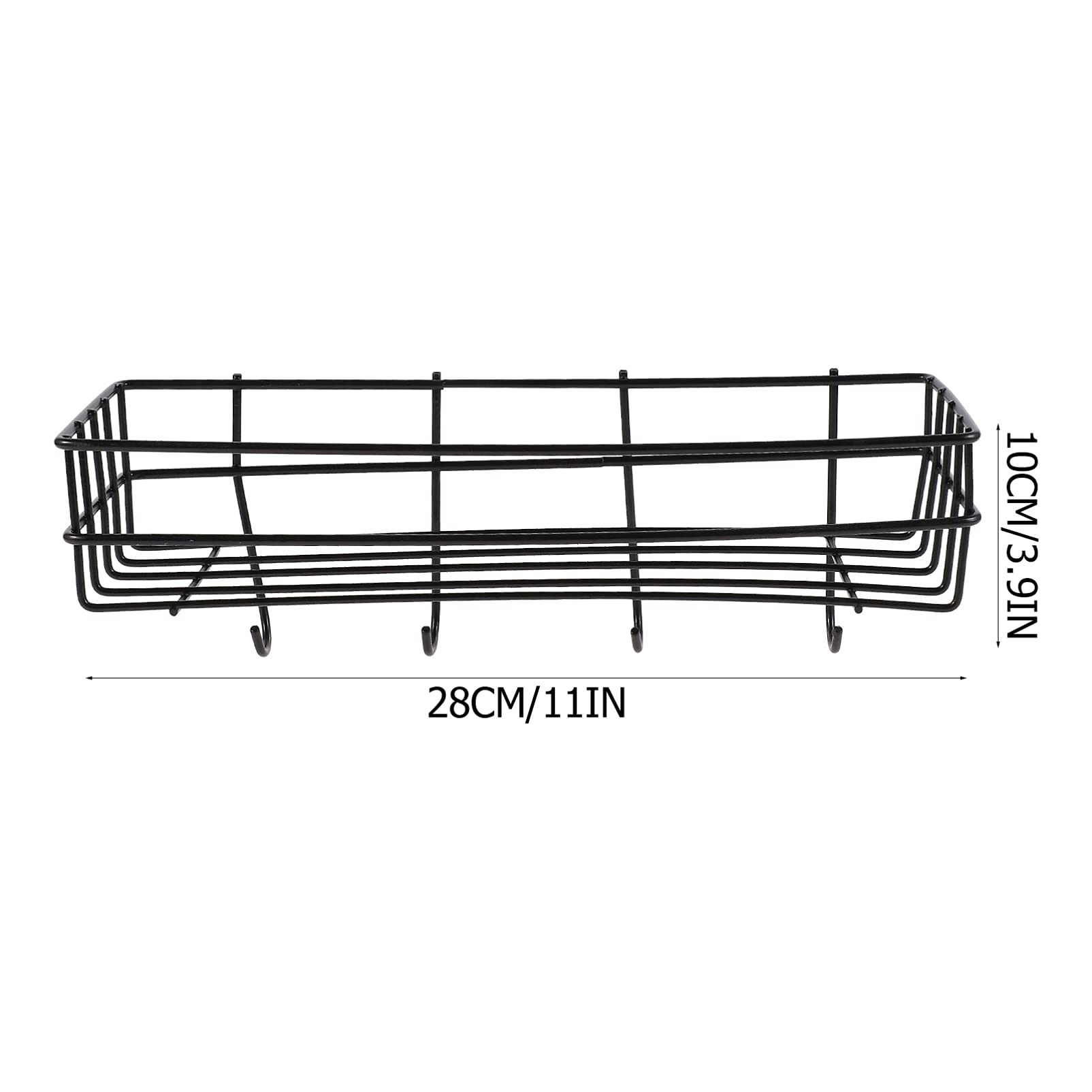 Black Under Desk Cable Management Rack - Cabilock Desk Topper Shelf for Organizing Wires & Cords - Under Desk Cable Tray & Organizer for Office, Home, Kitchen & Bathroom - Perfect for Desktop, Computer & TV Stands