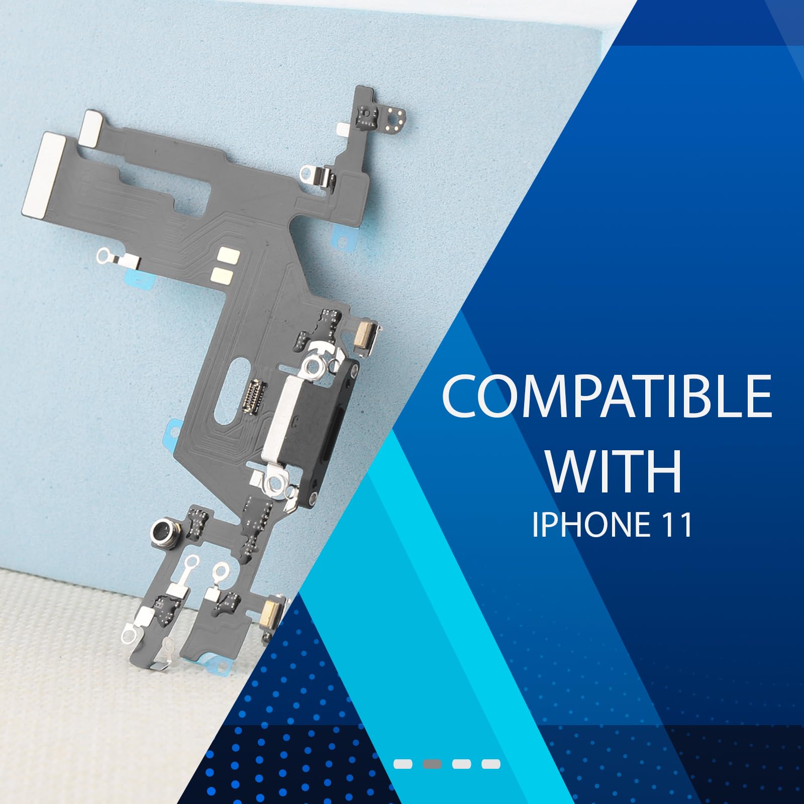 Original iPhone 11 Charging Port Replacement - USB Dock Connector Flex Cable Assembly with Repair Tools | Compatible with iPhone 11 | Fast Charging & Data Transfer | DIY Repair Solution for Home & Professional Use