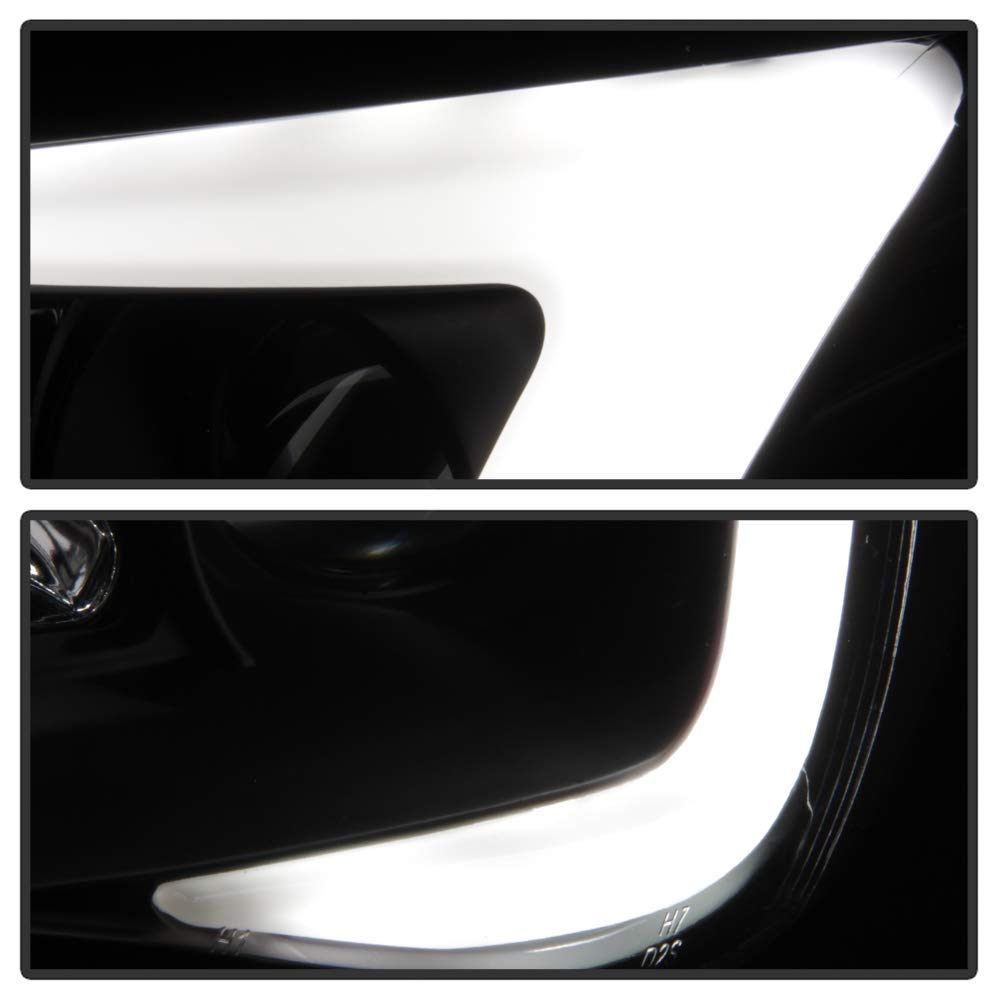 High-Performance LED Tube DRL Headlights for Subaru Impreza WRX 2008-2014 - Black/Clear Lens - Upgrade Your Ride with Bright Daytime Running Lights