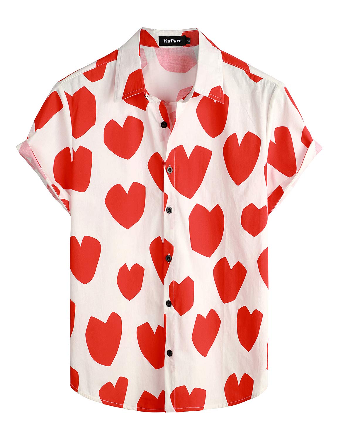 VATPAVE Men's Hawaiian Shirt Floral Print Short Sleeve Button Down Shirt - Casual Summer Beach Wear for Vacation, Party & Outdoor Activities