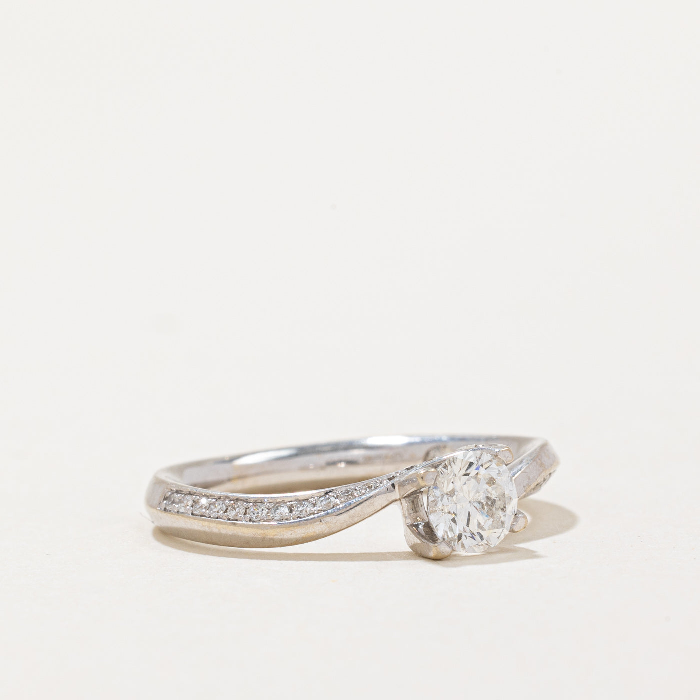0.555ctw Diamond Bypass Engagement Ring - Size 5.5 - Elegant Wedding Band for Proposals & Anniversaries