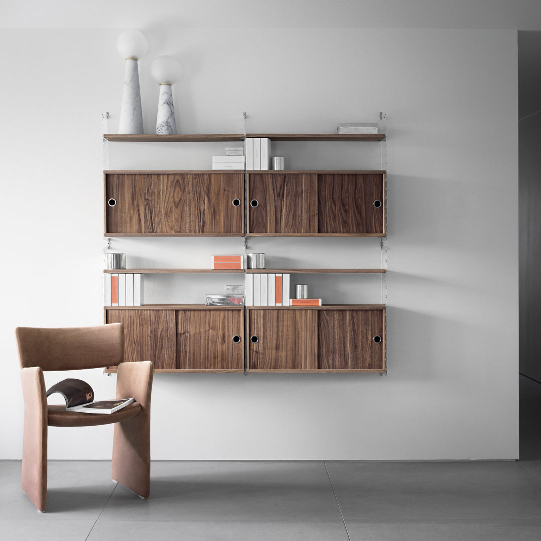 Modern Sliding Door Cabinets - Space-Saving Storage Solution for Bedroom, Living Room & Office Organization