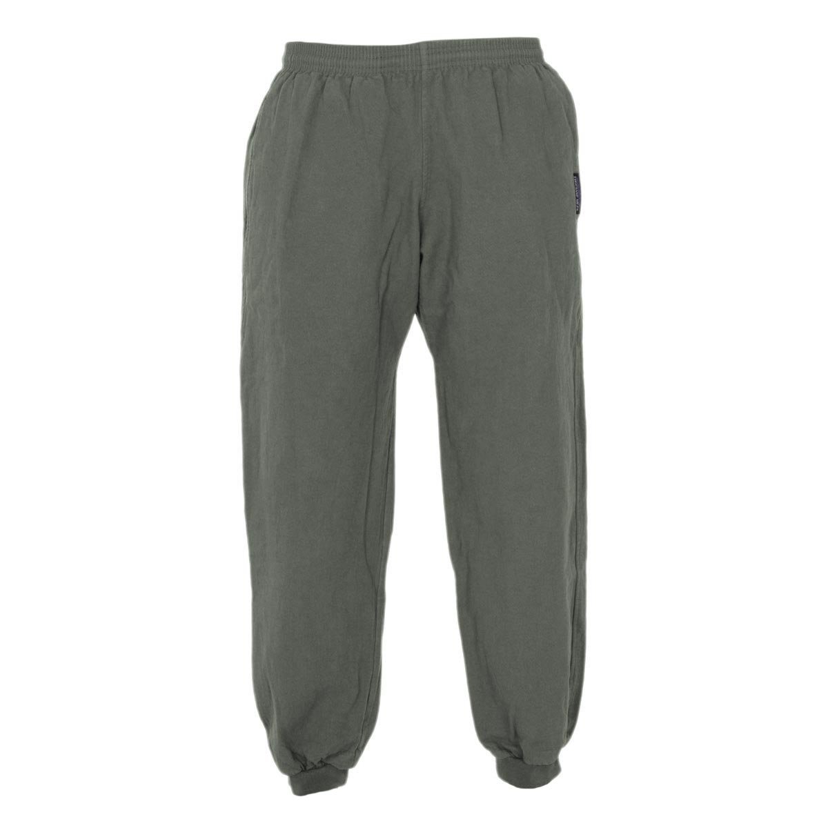 Men's 100% Cotton Geyser Cuffed Leg Sweatpants - Winter Thermal Lounge Pants for Cold Weather, Outdoor Activities & Home Comfort