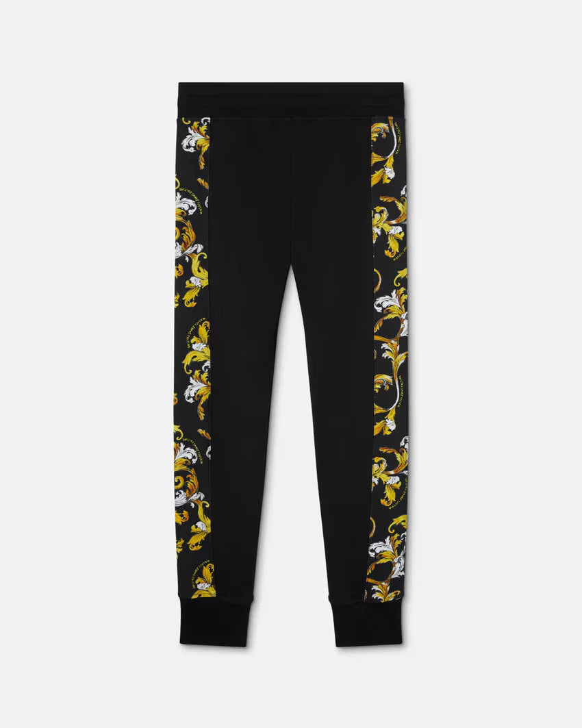 Versace Jeans Couture Outline Barocco Sweatpants for Men - Luxury Designer Joggers with Signature Print | Perfect for Casual Wear, Gym & Street Style Fashion