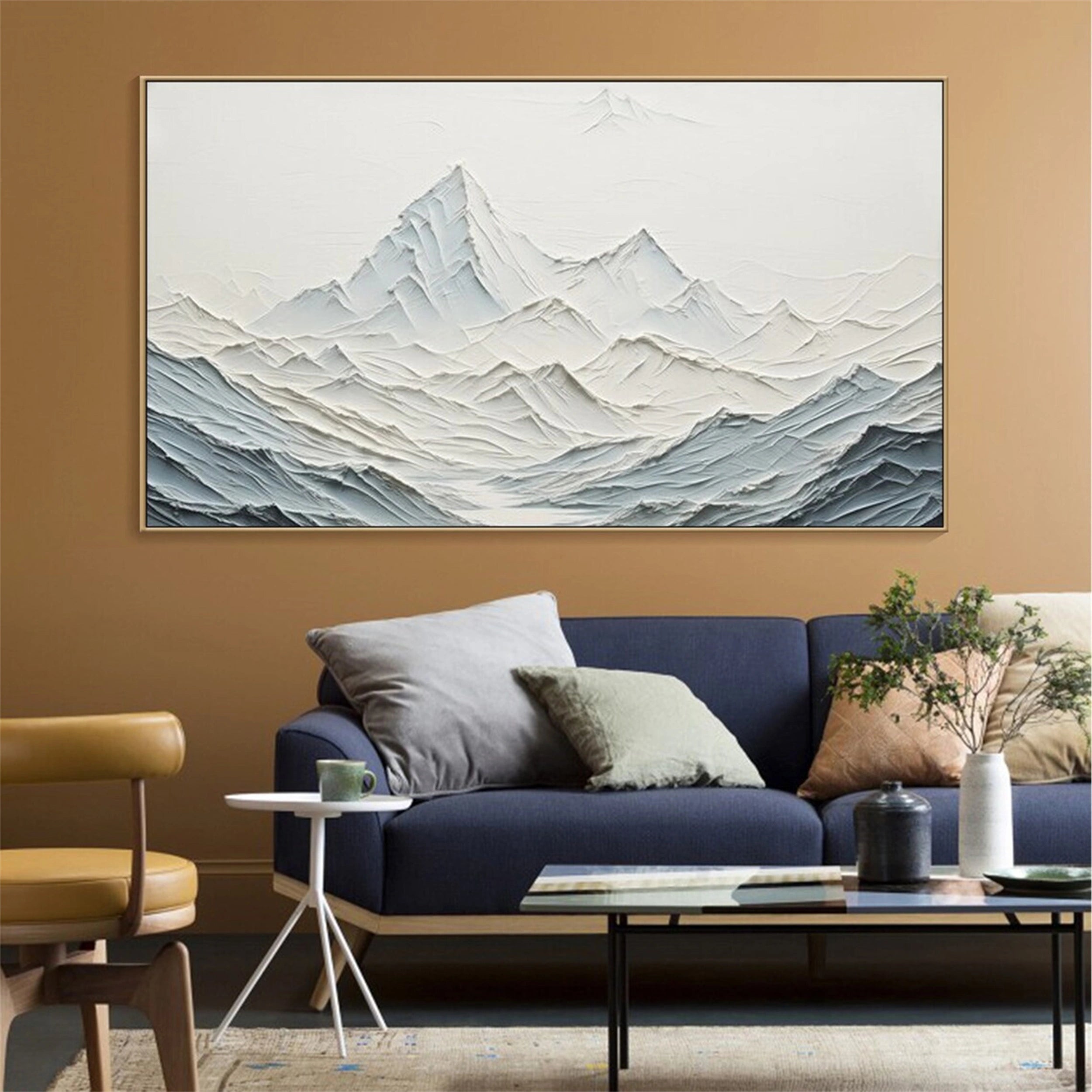 Minimalist Textured Plaster Art Painting - Abstract Wall Decor for Living Room, Bedroom & Office | #MM125