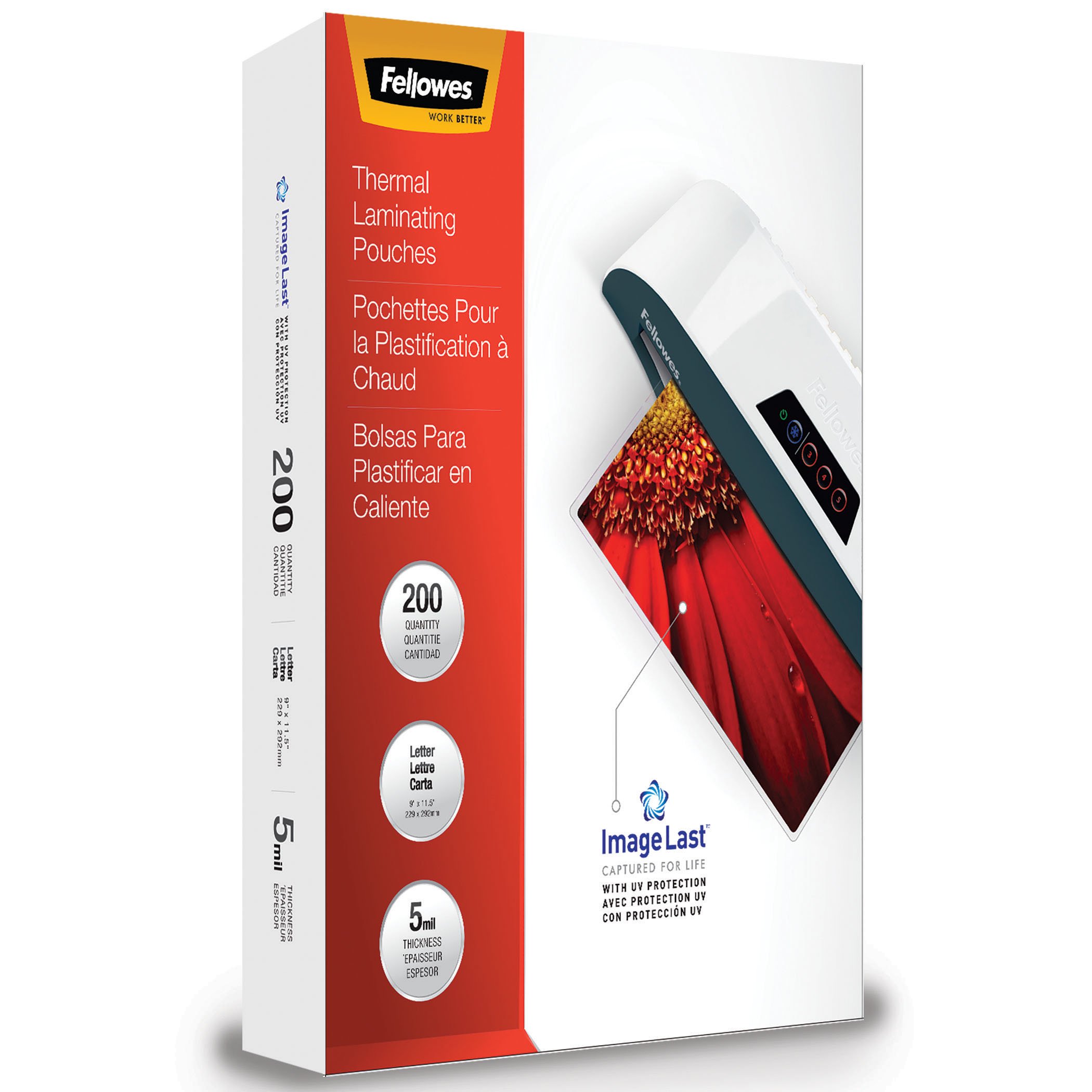Fellowes Venus 2 125 Laminator Machine with 100 Thermal Laminating Pouches - Letter Size (8.5