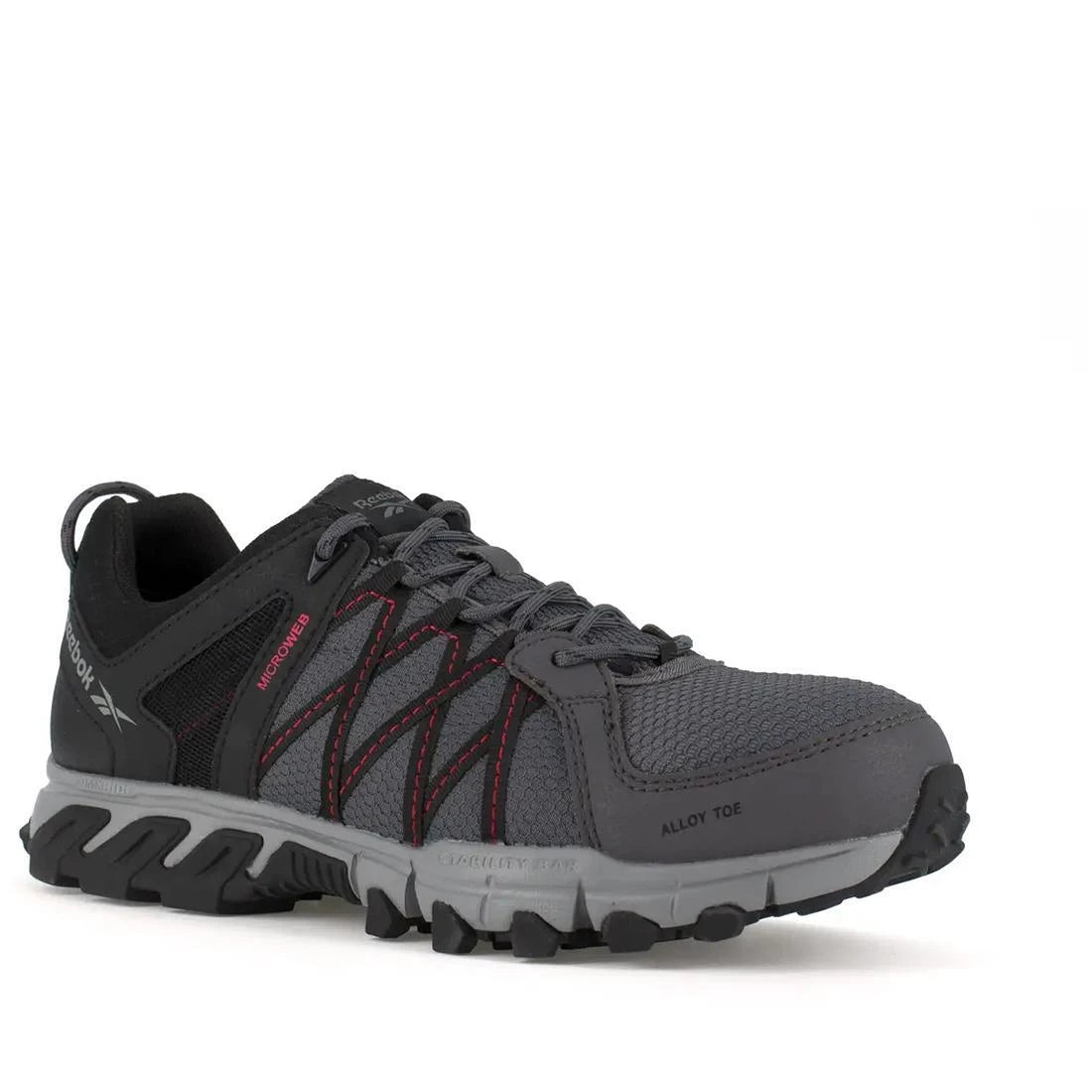 Trailgrip Alloy Toe Athletic Work Shoes for Men - Lightweight Safety Shoes Grey/Black - Perfect for Construction, Warehouse & Outdoor Work