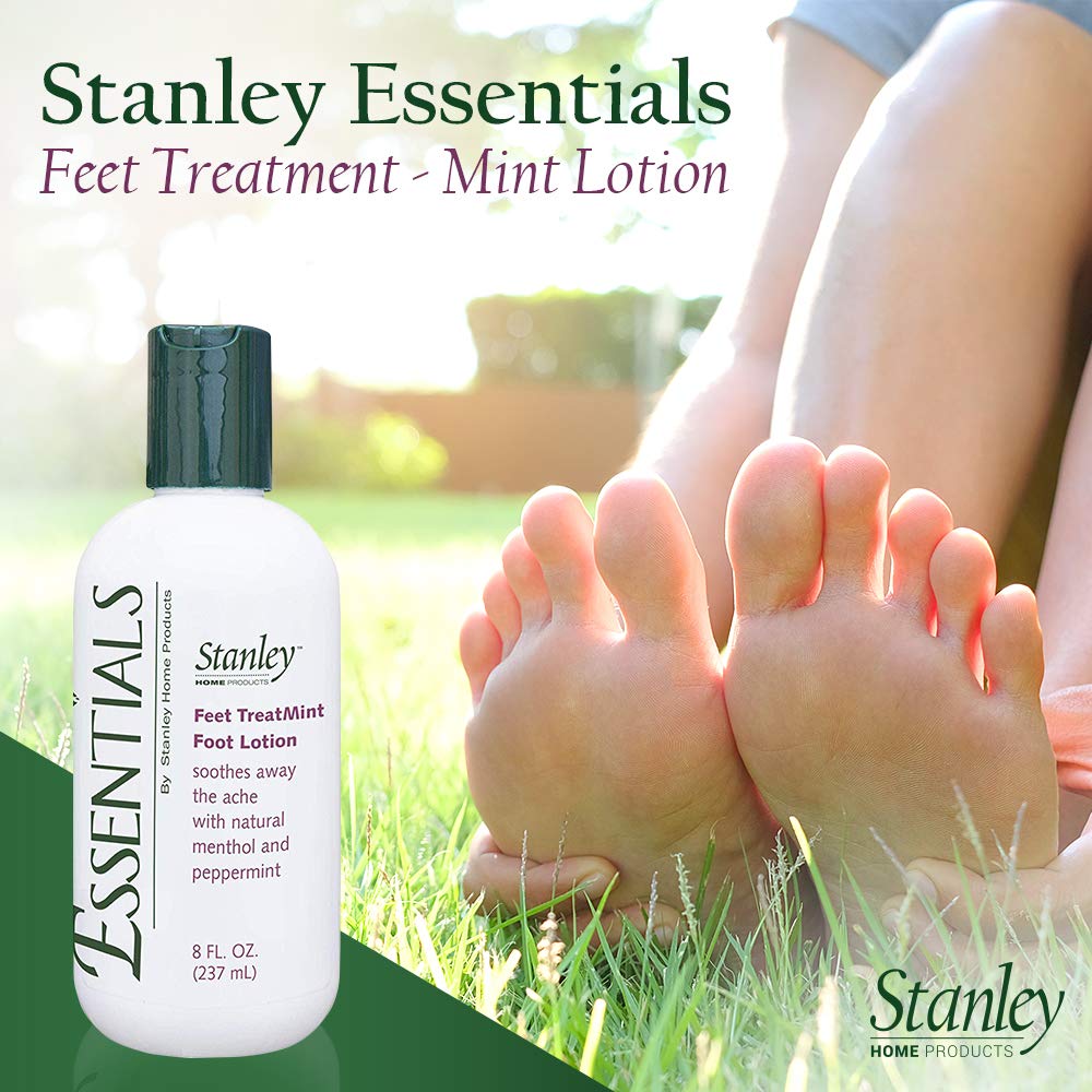 Stanley Essentials Feet TreatMint Foot Lotion 8oz – Moisturizing Foot Cream with Natural Peppermint Oil – Relaxing & Hydrating for Dry Cracked Feet – Perfect for Men & Women – Use After Shower, Pedicure or Before Bedtime