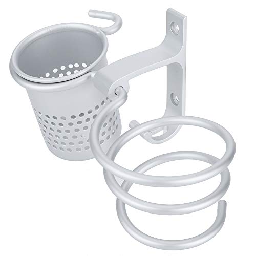 A K Homes - Wall Mounted Hair Dryer Holder & Organizer, Space Saving Bathroom Storage for Hair Dryers, Brushes & Styling Tools - Perfect for Home, Salon & Restaurant Use