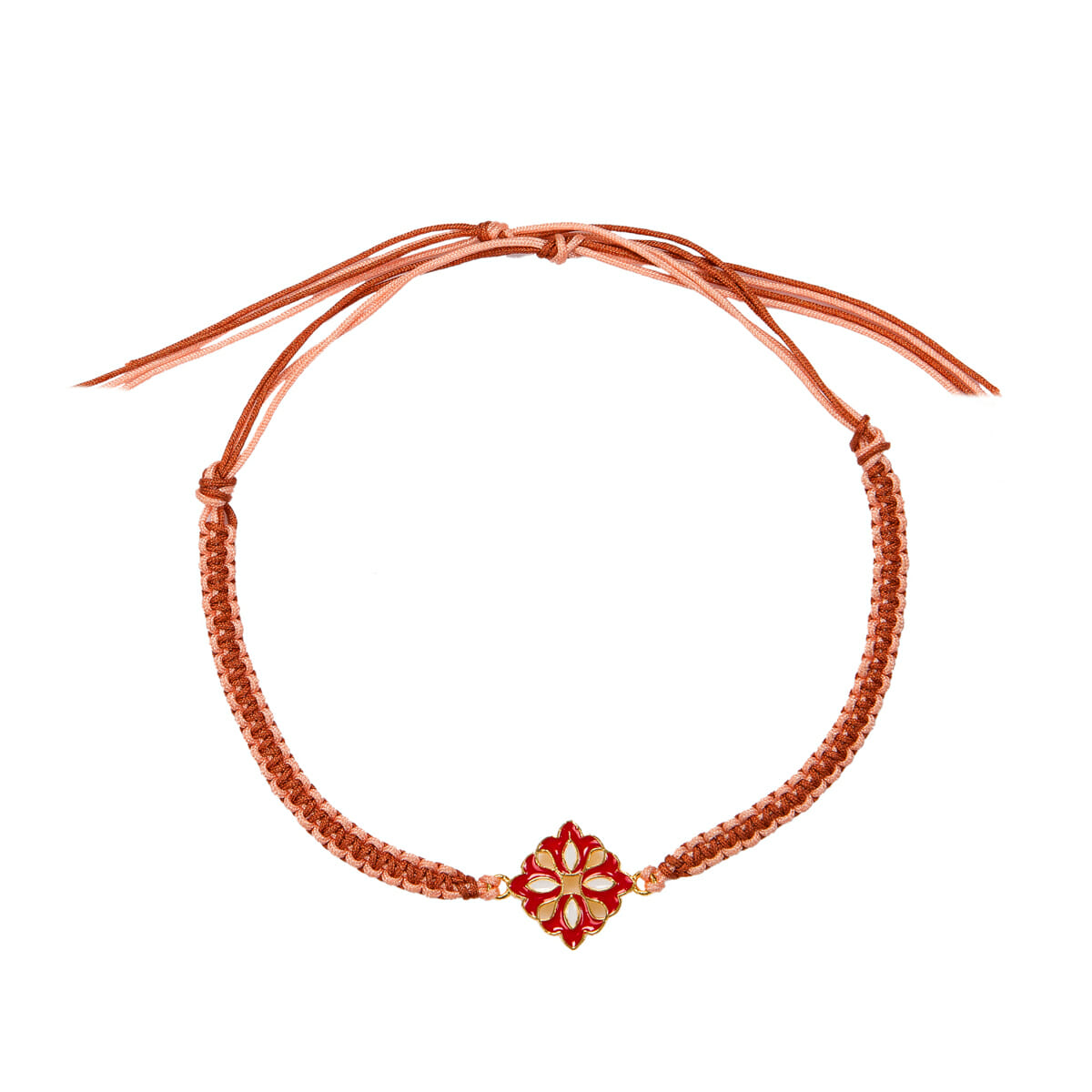 Red Flower of Love Rakhi - Traditional Indian Bracelet for Raksha Bandhan - Perfect for Siblings, Festivals & Cultural Celebrations