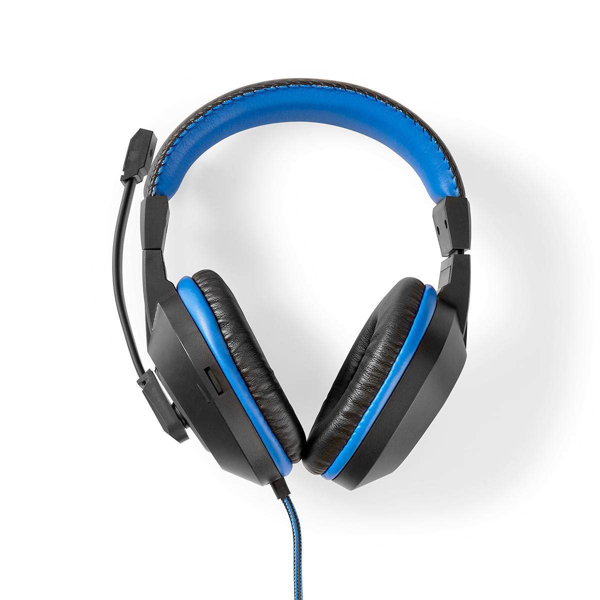 NEDIS Gaming Combo Kit - 3 in 1 PC Gaming Headset, Wired Mouse & Large Mouse Pad - Blue/Black - Perfect for Esports, Streaming & Online Gaming