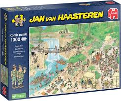 Jan Van Haasteren 1000-Piece Jigsaw Puzzle - Jumbo Jungle Tour Adventure - Fun Family Game Night & Educational Activity for Adults & Kids - Perfect for Home Decor, Parties & Relaxation