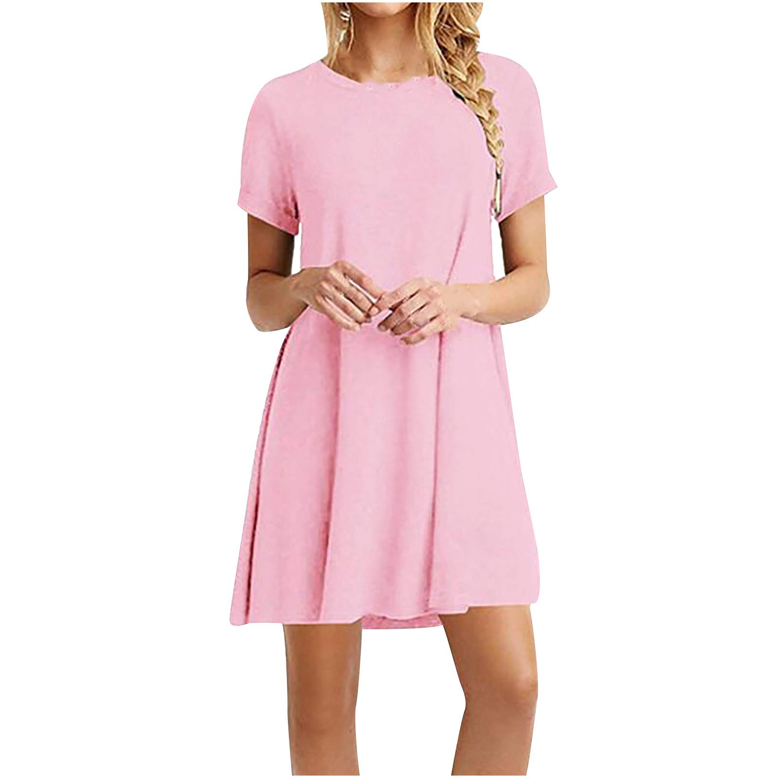 Floral Boho Dress for Women - High Waist T-Shirt Cocktail Party Dress, Casual Evening Dress with Skirt | Perfect for Summer Parties, Weddings & Date Nights