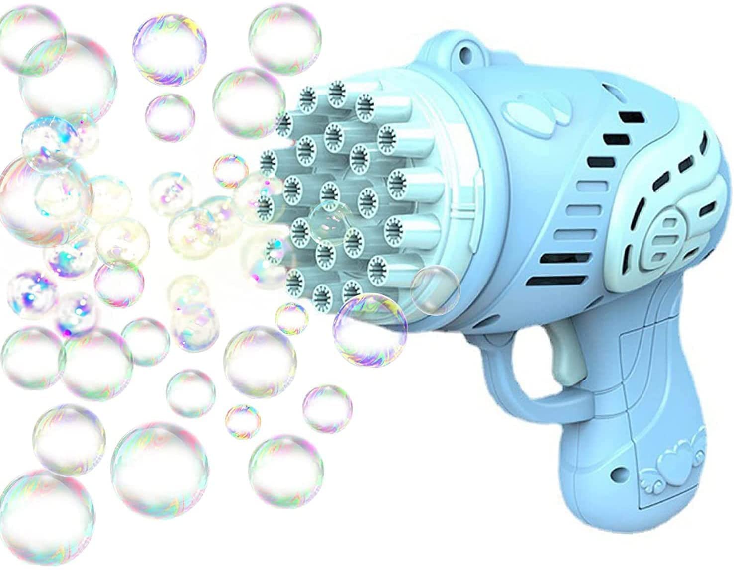23 Hole Gatling Bubble Machine - Upgraded Bubble Gun Toy for Kids, Bubble Blower for Parties, Summer Outdoor Activities, Easter & Birthday Gifts (Blue) | Fun for Backyard Play, Beach Trips & Festive Celebrations