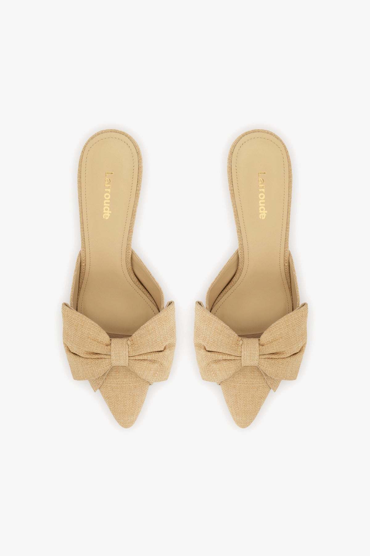 Mini Elle Pump In Beige Raffia - Women's Comfortable Summer Sandals for Beach, Wedding & Casual Outings