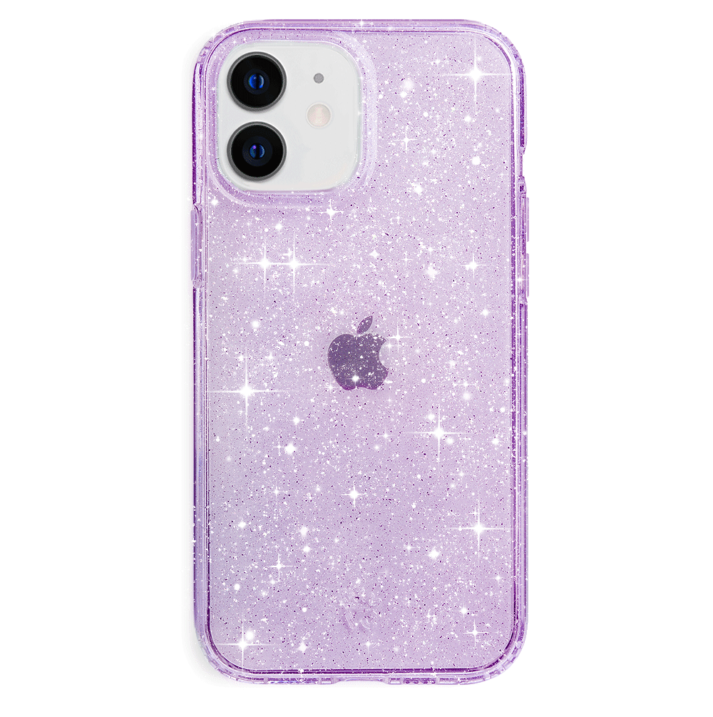 Lilac Stardust Glitter iPhone Case - Protective & Stylish Phone Cover for iPhone 13/14/15 - Perfect for Parties, Festivals & Everyday Use