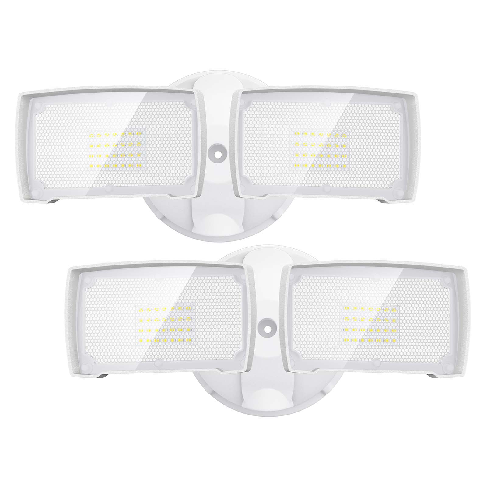 28W 3000LM Waterproof Outdoor Flood Light with Remote Control - 2 Pack Set for Garden, Yard, and Security Lighting