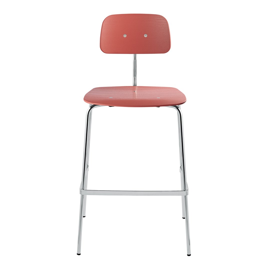 Kevi 2062 Adjustable Height Bar Stool with Backrest - Modern Kitchen Island & Home Bar Seating for Dining & Entertainment