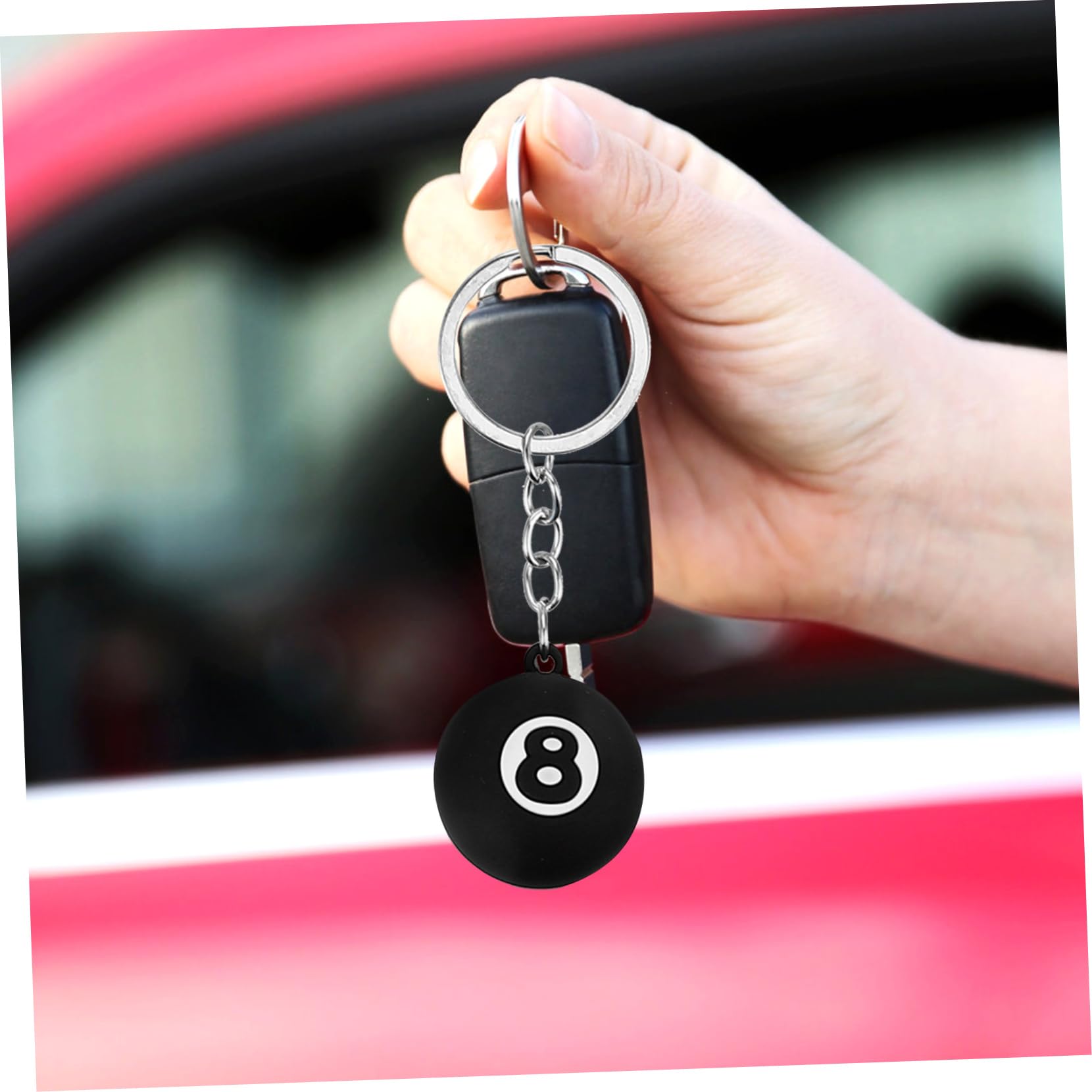 Mini Billiards Keychains - 9pcs Sports Key Rings for Pool Lovers & Gifts