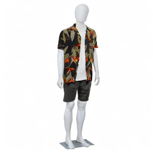 6 FT Male Mannequin with Adjustable Stand & Metal Base - Full Body Posable Dress Form for Window Display, Retail Store, Fashion Show & Photography (White)