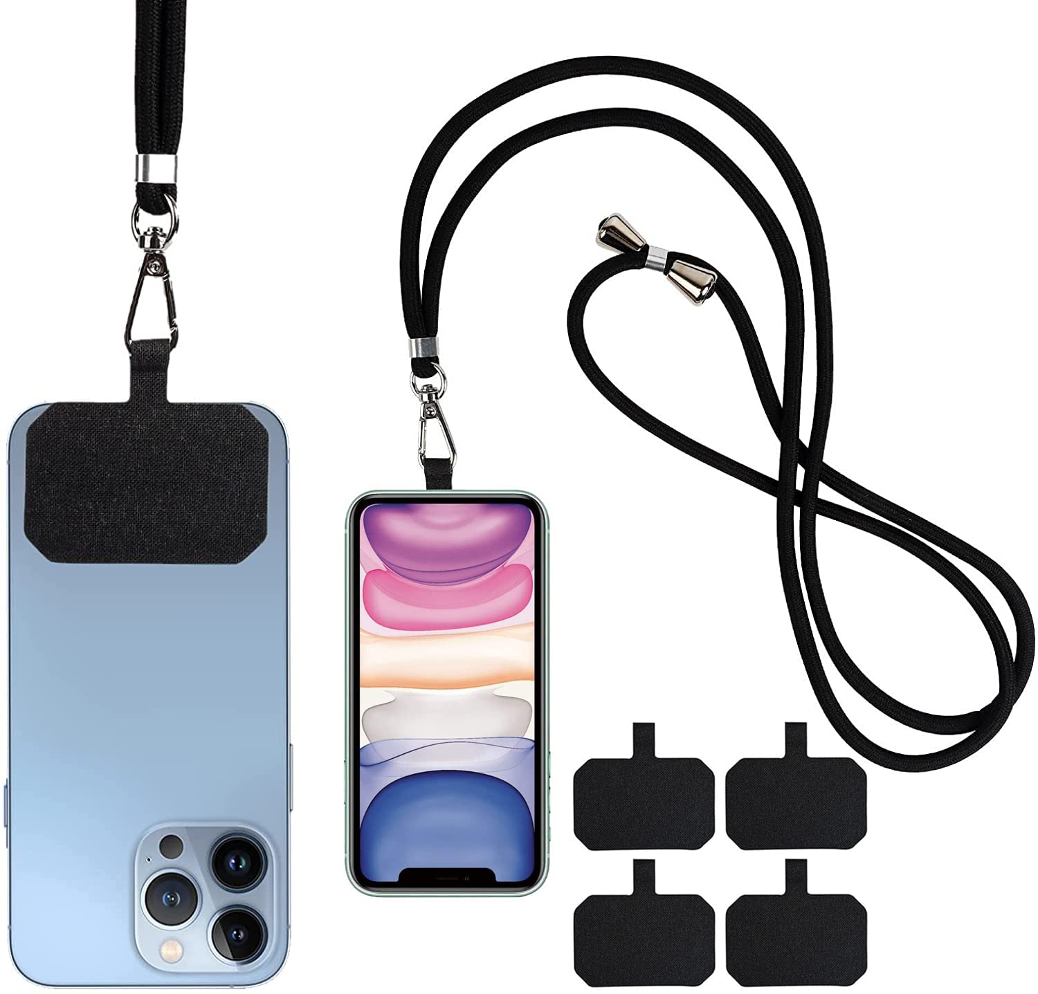 Universal Phone Lanyard - Adjustable Nylon Neck Strap with Detachable Tether for Smartphones - Perfect for Travel & Work
