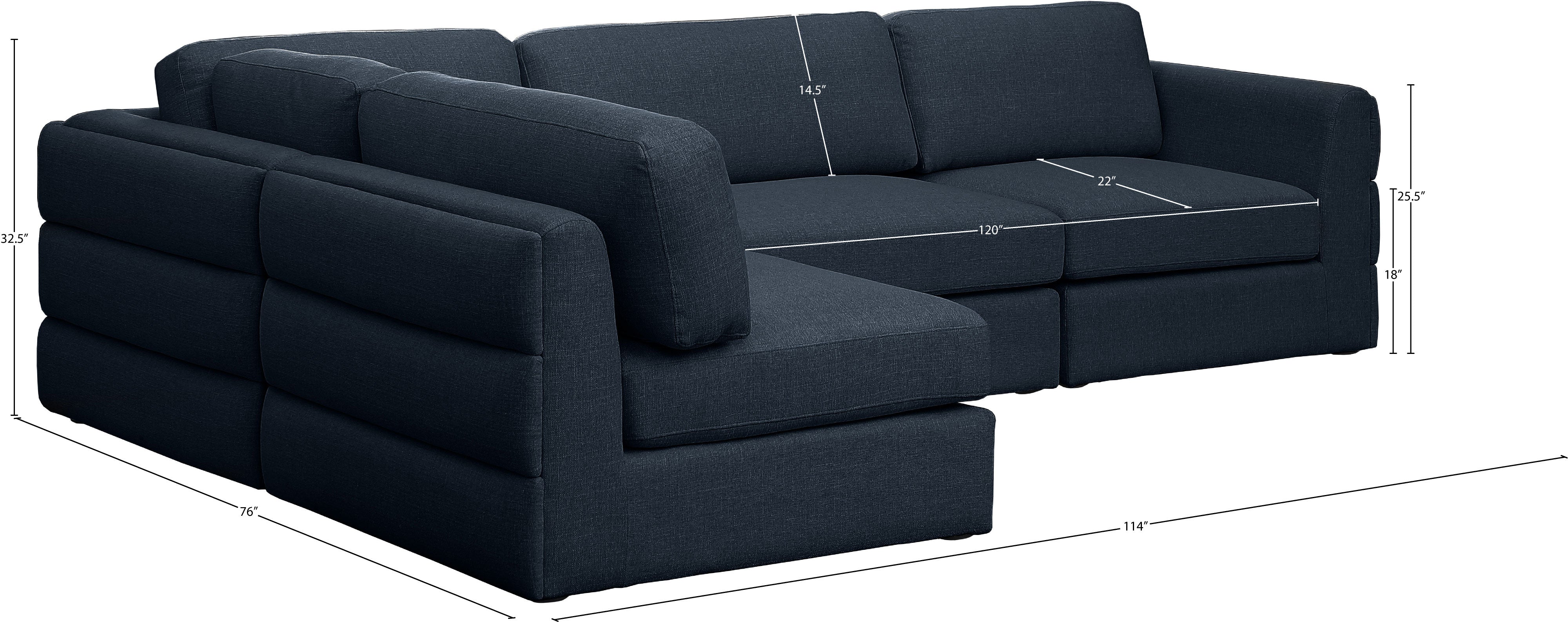 Beckham Durable Linen Textured Fabric Modular Sectional Sofa - Modern Living Room Furniture for Home Theater & Family Gatherings