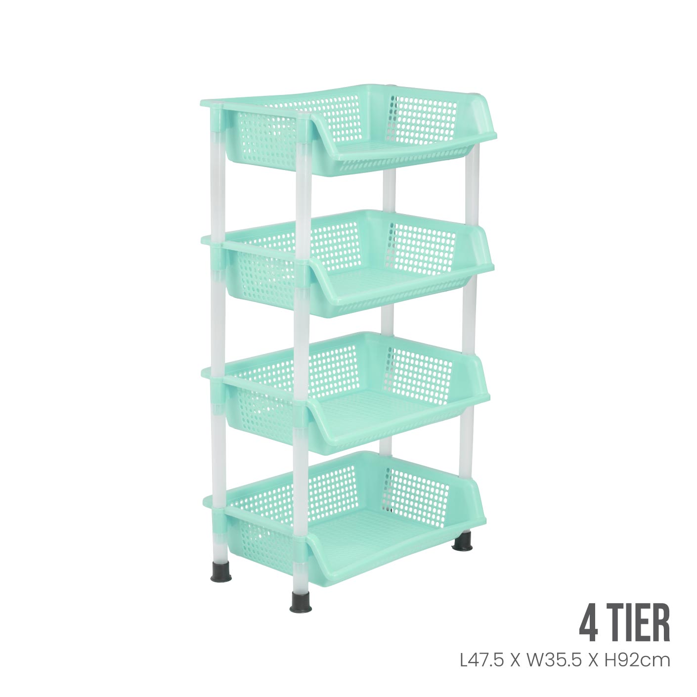 4 Tier Document Organizer Rack - Heavy Duty Metal File Holder for Office, Home, or School - Perfect for Organizing Papers, Folders, and Magazines