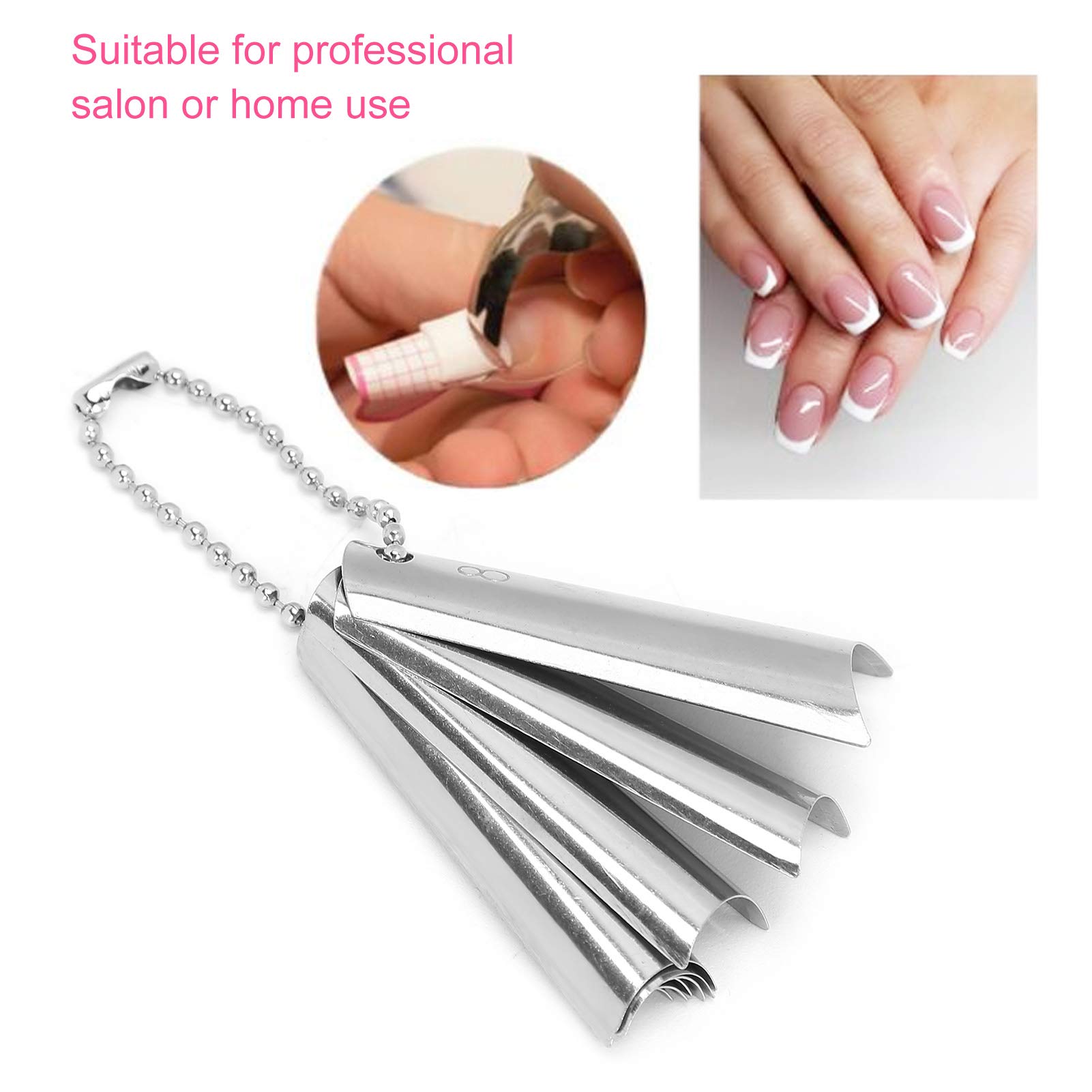 Premium 18-Piece French Manicure Nail Cutter Kit with 9 Sizes C-Shape Tips - Professional Nail Trimmer Tools for Salon & Home Manicure - Perfect for Gel, Acrylic & Natural Nails