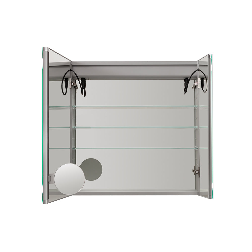 Aquadom Royale Basic Q 30x30 LED Lighted Bathroom Medicine Cabinet - Perfect for Modern Bathrooms & Vanities with Built-In Lighting