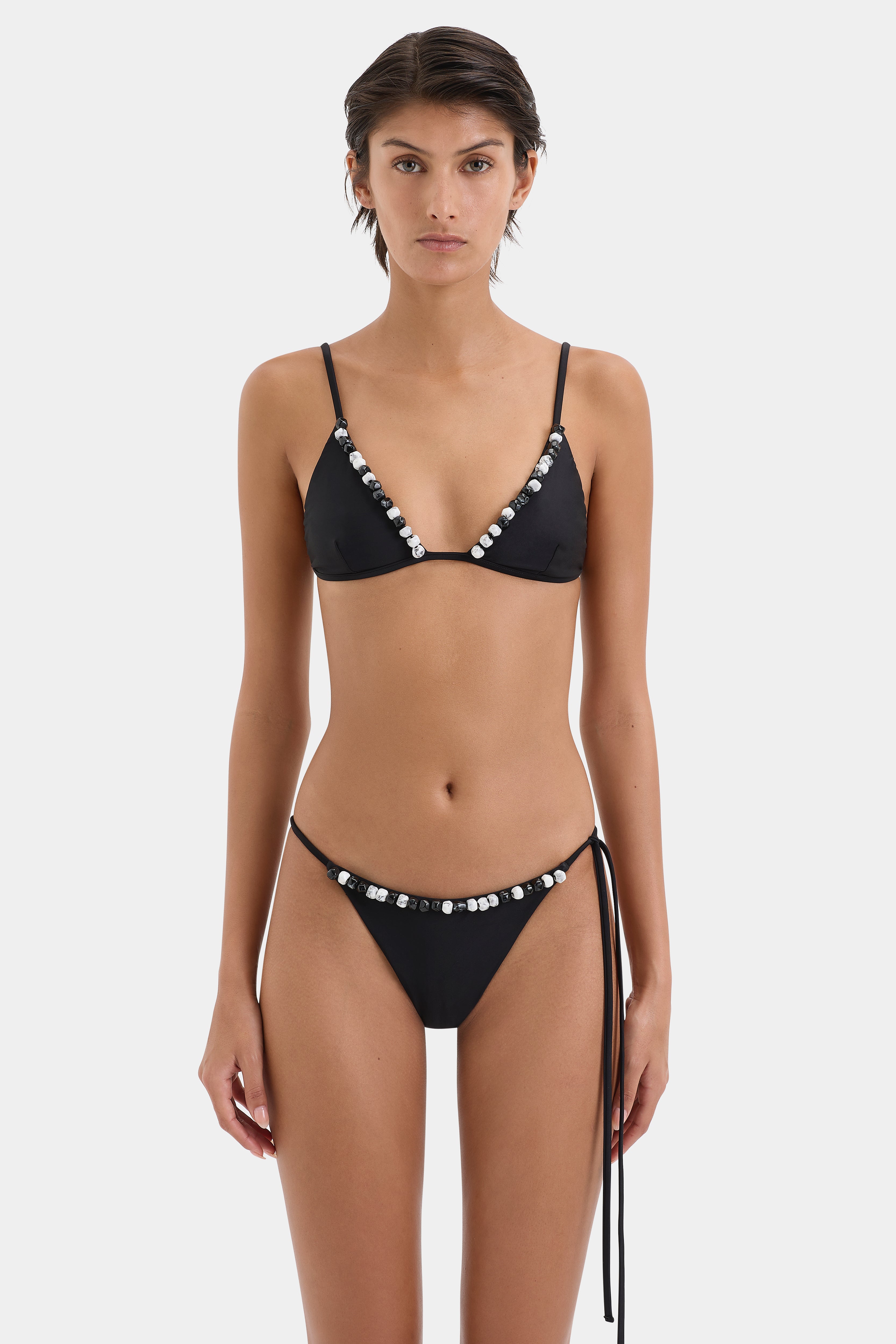 Beaded String Bikini Brief - Sexy Lingerie for Women, Comfortable & Stylish Underwear - Perfect for Beach, Pool, and Romantic Nights