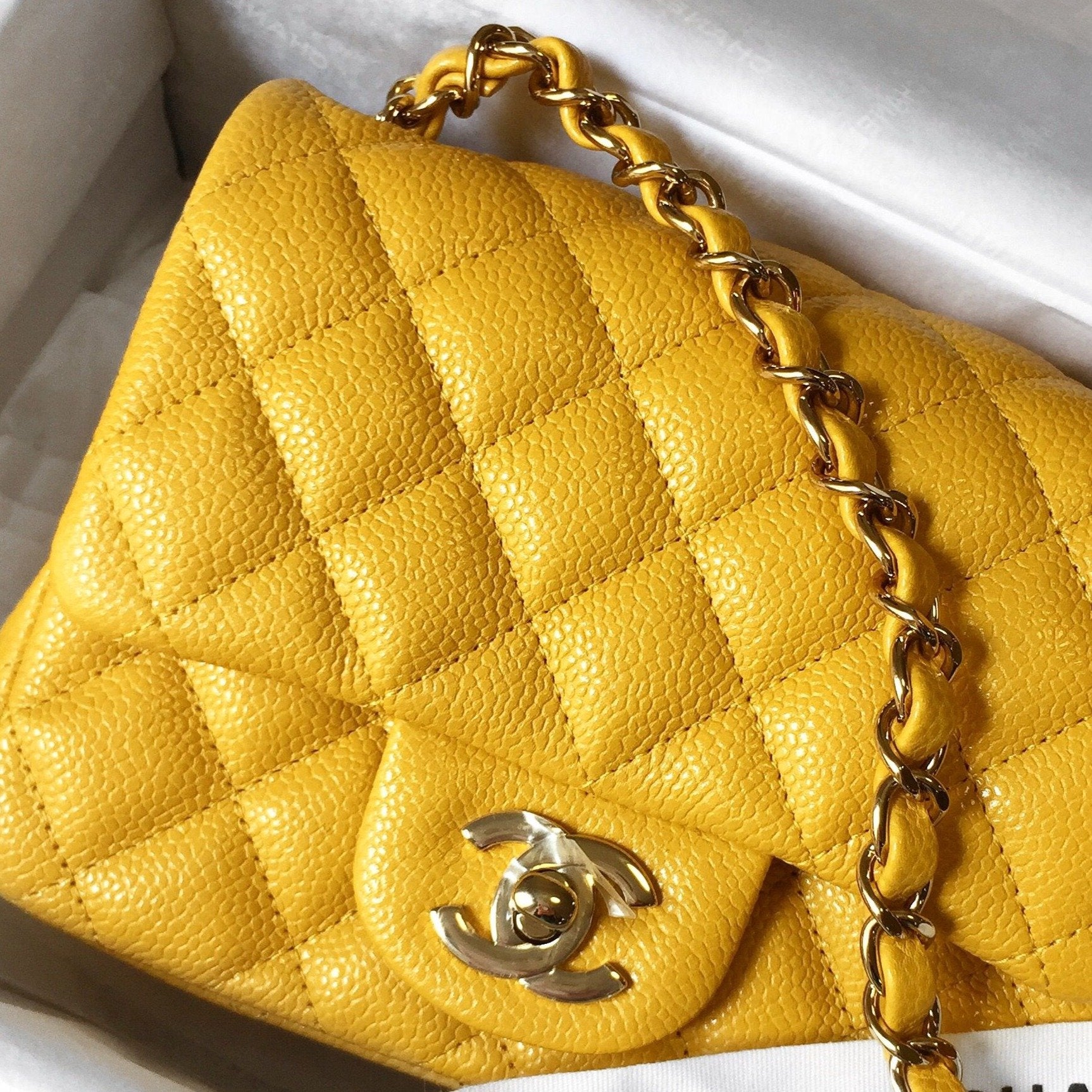 Chanel Mini Flap Bag in Yellow - Luxury Crossbody Bag for Women | Perfect for Parties, Dates & Everyday Use