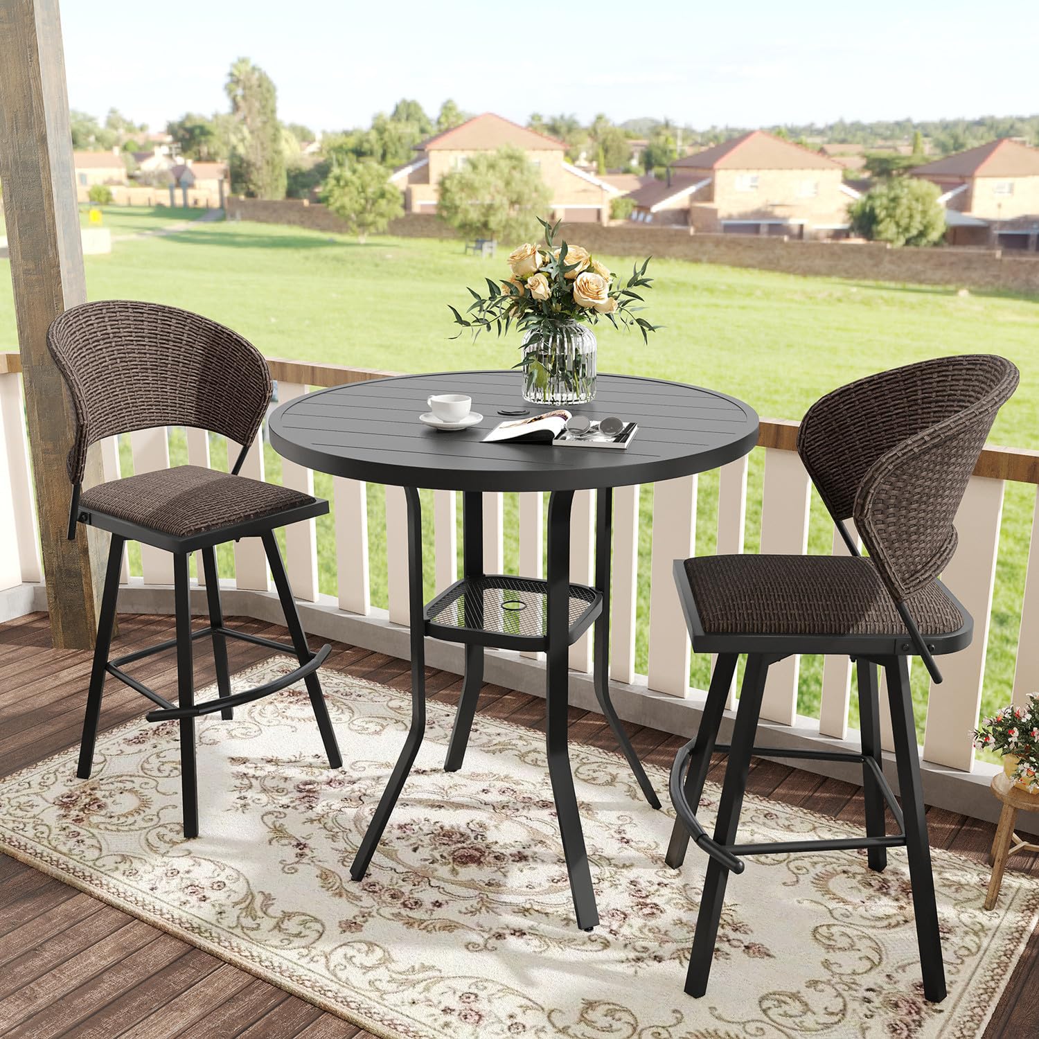 VICLLAX 3-Piece Outdoor Bar Set - 35.5