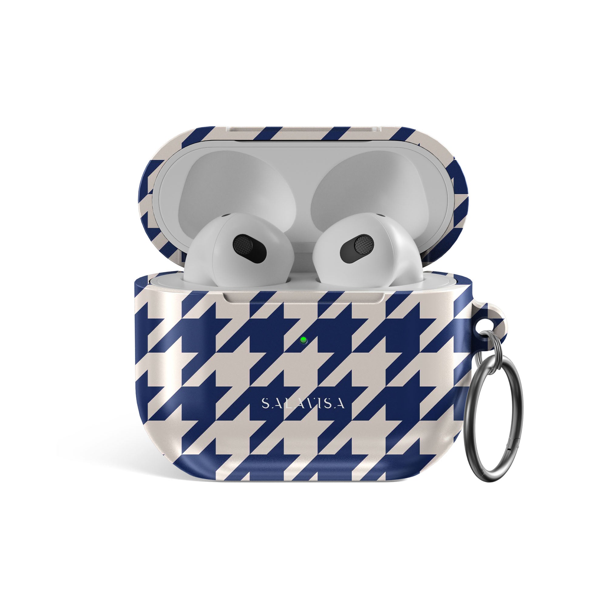 Blue Houndstooth Pattern AirPods Pro Case - Stylish Protective Cover for Apple AirPods 1/2/3 Gen - Perfect for Work, Travel & Daily Use