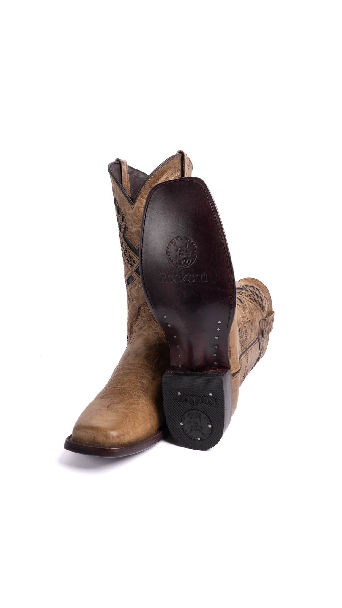 Maya Rodeo Toe Cowboy Boots for Women - Western Style Leather Cowgirl Boots with Pointed Toe - Perfect for Country Dancing, Rodeo Events & Western Fashion Outfits