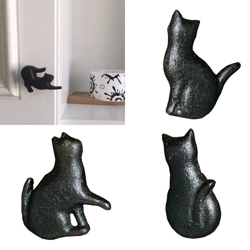 Creative Cat Drawer Knobs - Iron Cabinet Handles for Kids Wardrobe & Kitchen