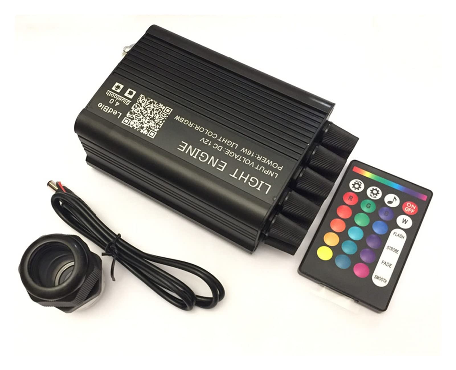 ZEFS ESD Car Interior Lights - RGBW Fiber Optic LED Ceiling Lights with Starry & Shooting Meteor Effects | Smartphone App & Audio Remote Control | Perfect for Car Customization, Night Driving & Party Atmosphere