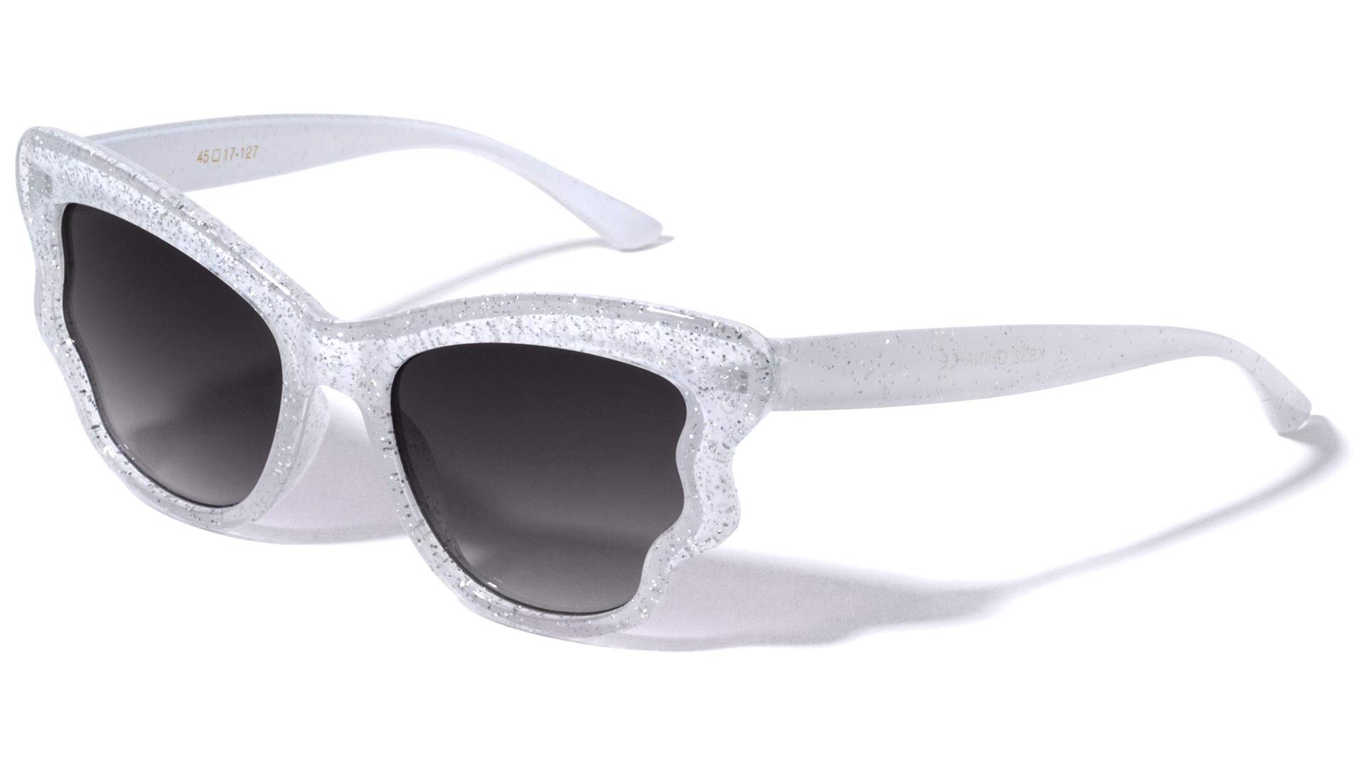 Sparkling Crystal Glitter Butterfly Wing Shaped Sunglasses for Kids - UV Protection, Fashionable & Fun Accessories for Outdoor Play, Beach, Parties & Costumes