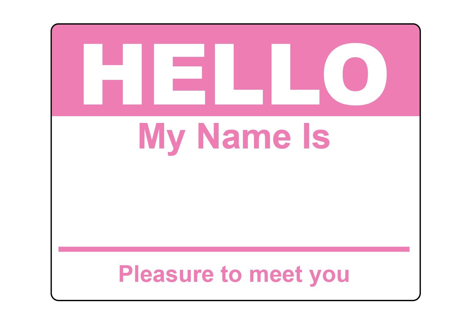 100 Pack Hello My Name Is Stickers - 2-5/16