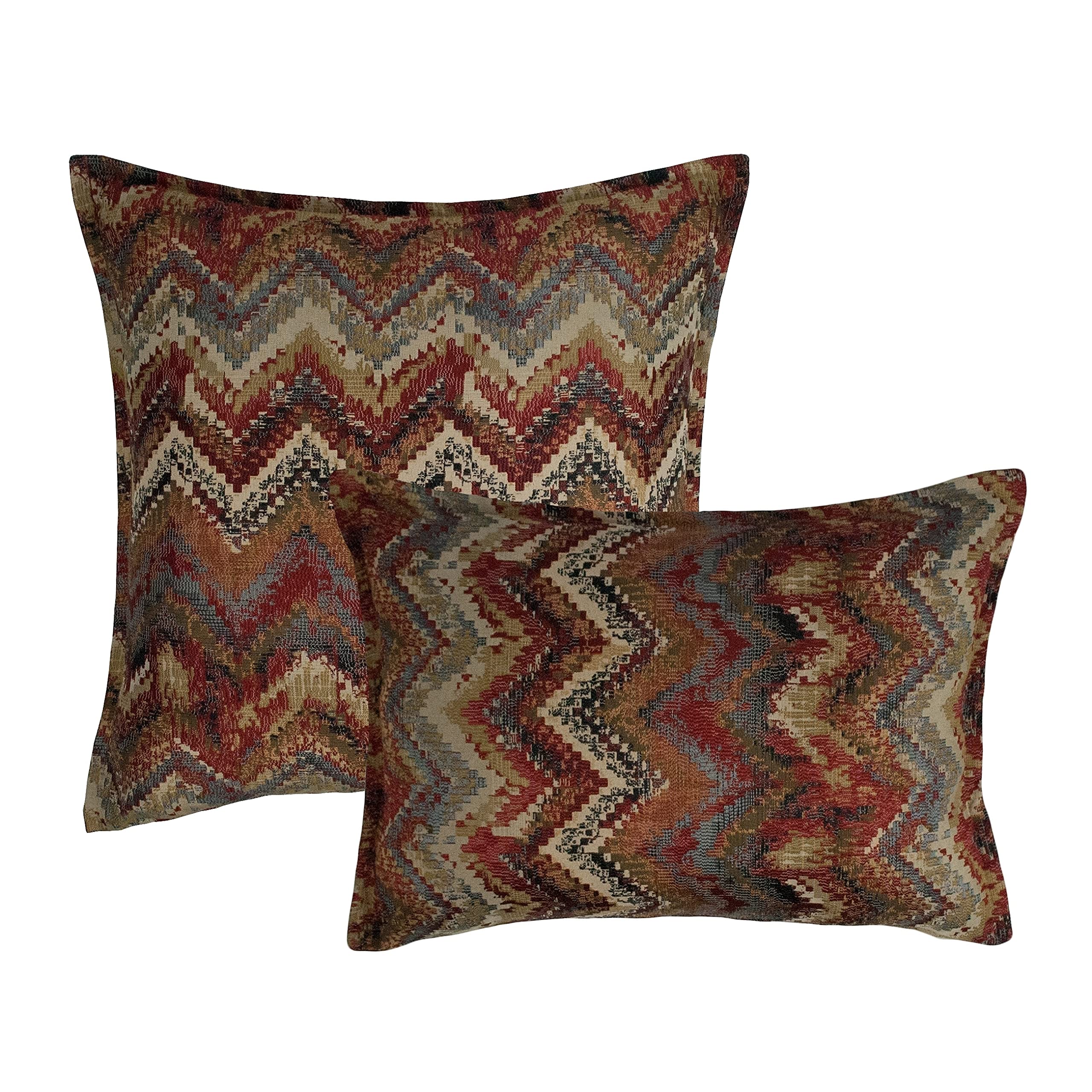 Sherry Kline Kiowa Waves Decorative Throw Pillow Covers Set of 2 - Southwestern Boho Style Accent Pillows for Sofa, Bed & Couch - Perfect for Living Room, Bedroom & Home Decor