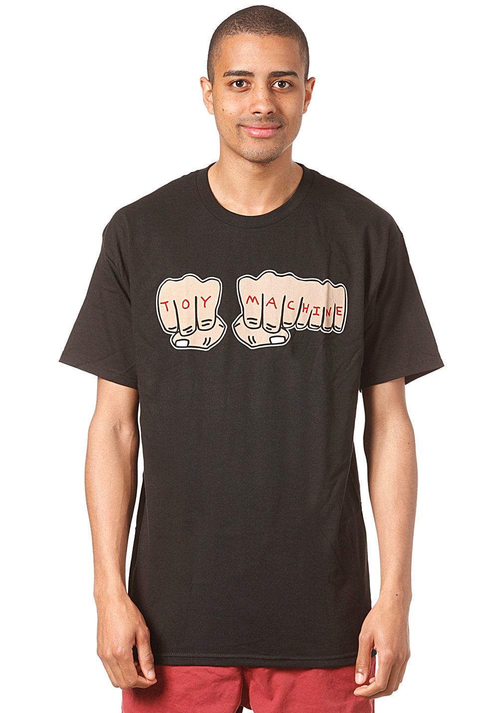 Toy Machine Skateboard Graphic T-Shirt - Black with Fist Print | Cool Streetwear for Skaters & Urban Fashion | Perfect for Skateboarding, Concerts, and Casual Wear