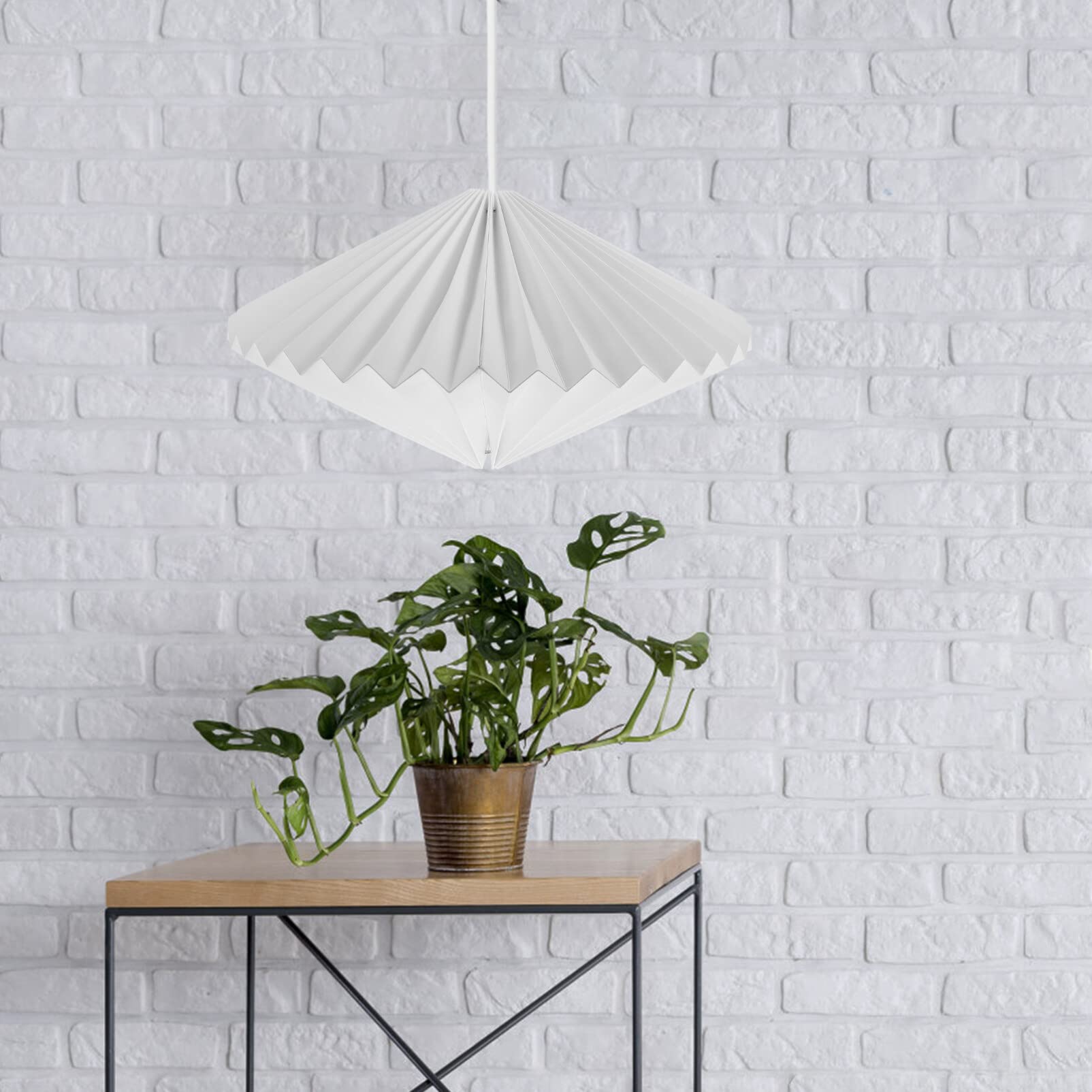 Elegant Pleated Paper Lamp Shade - Foldable Origami Hanging Lantern for Home & Hotel Decor | Perfect for Bedroom, Living Room & Wedding Lighting